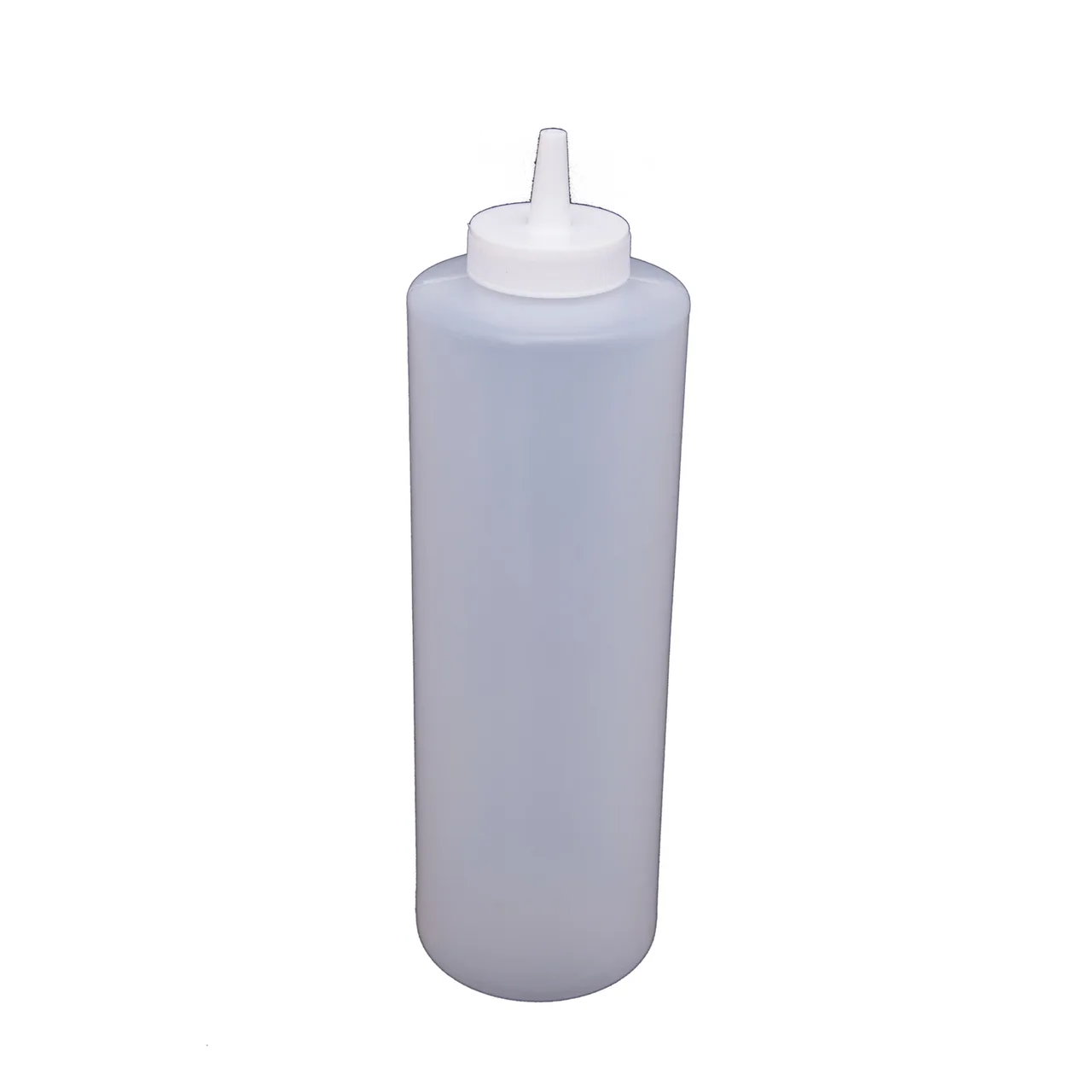 CAC China SQBT-24C - 24 oz Squeeze Bottle, White Leak‑Proof Cap, Single Tip, BPA‑Free - 6/Pack