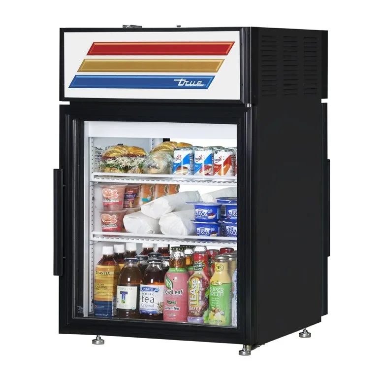 True GDM-05PT-HC~FGD01 - 24" Glass Door Merchandiser, 4.9 cu ft, Black, LED, R290, 1/5 HP 115V