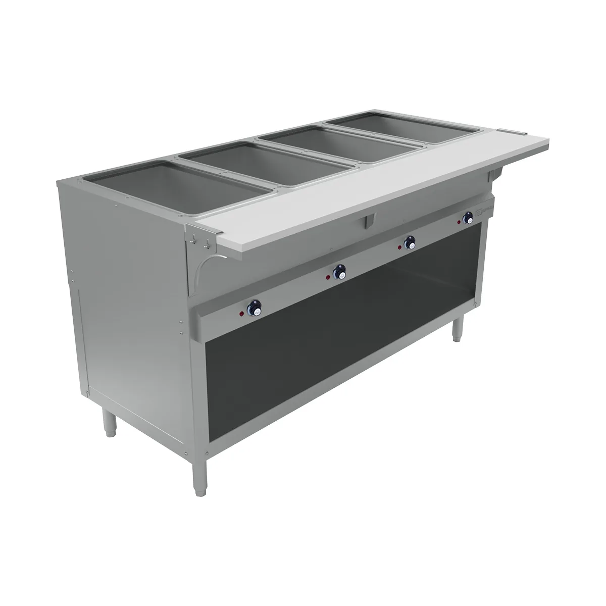 BK Resources STE-4-120-EN 58" Electric Steam Table, (4) Open Pan Wells