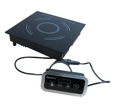 Adcraft IND-DR120V Single-Burner Drop-In Induction Cooker w/ Ceramic Glass Surface, RC Box