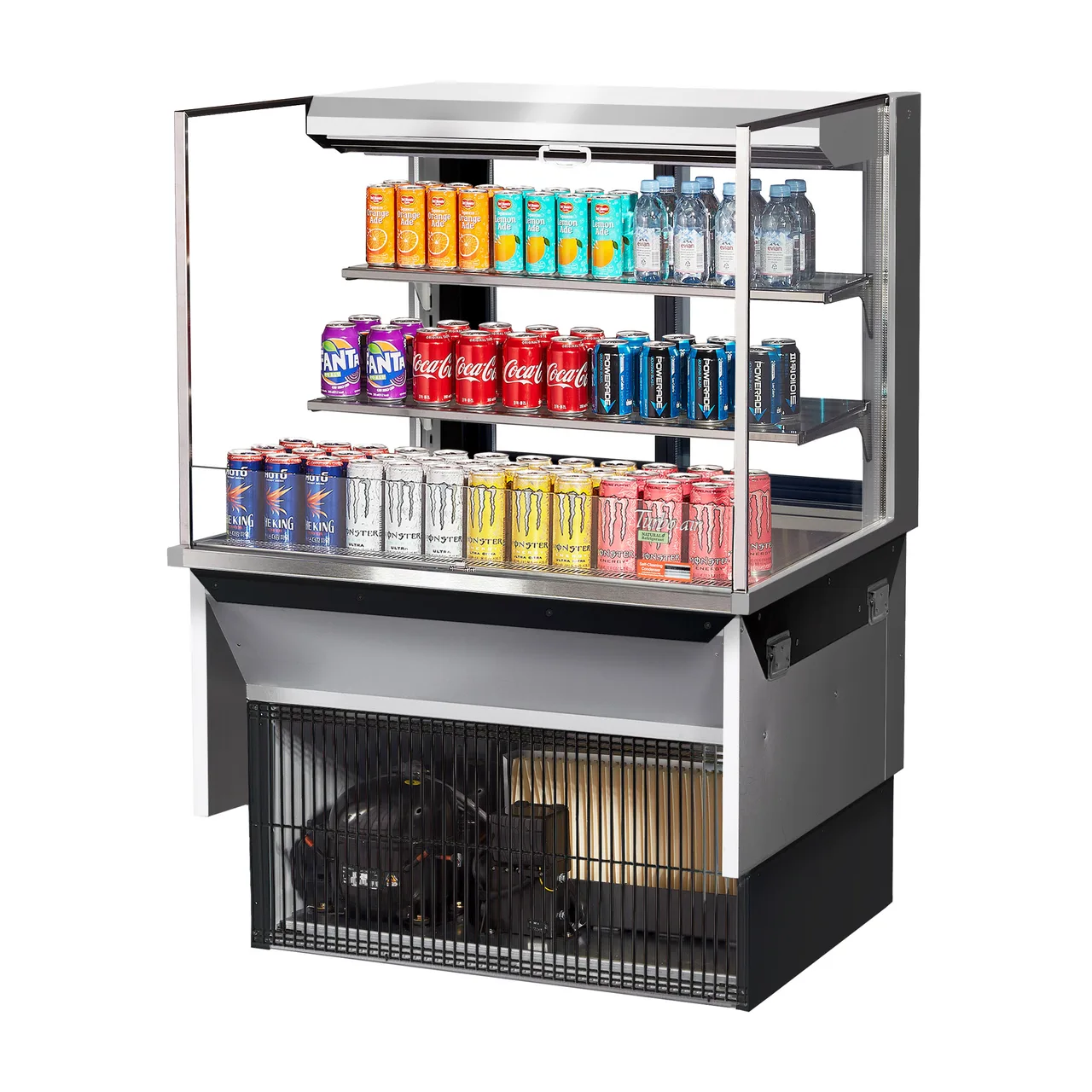 Turbo Air TOM-36L-UFD-S-3SI-N 36" Drop In Open Refrigerated Deli Display Case
