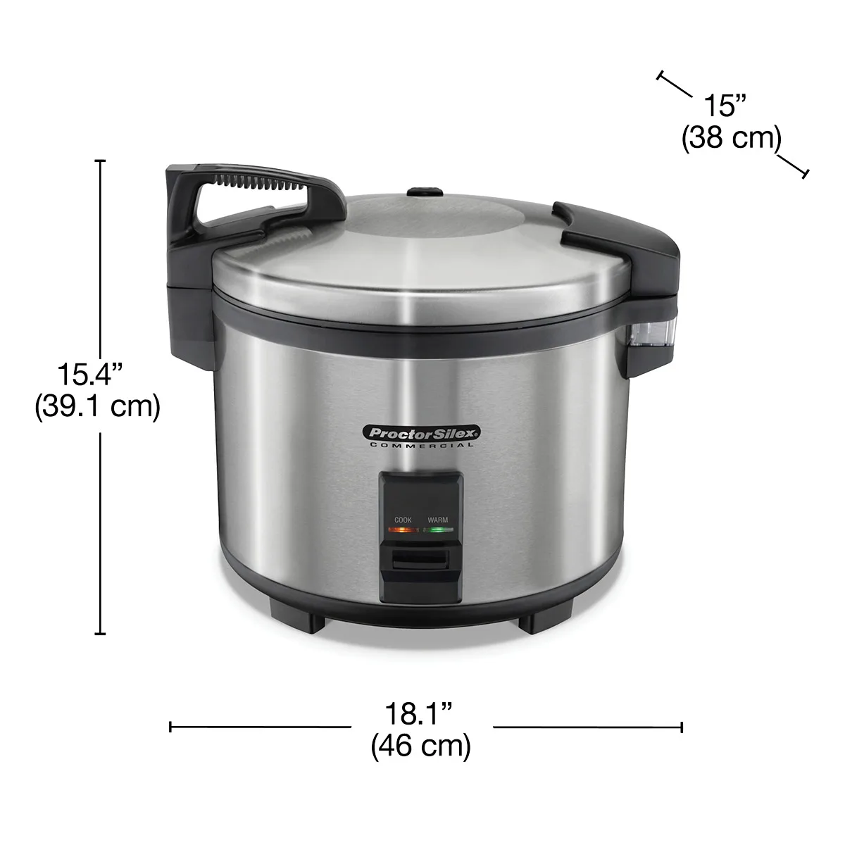Hamilton Beach 37560R-CE Proctor Silex Commercial Rice Cooker/Warmer, 60 Cups, 220-240V, 1950W