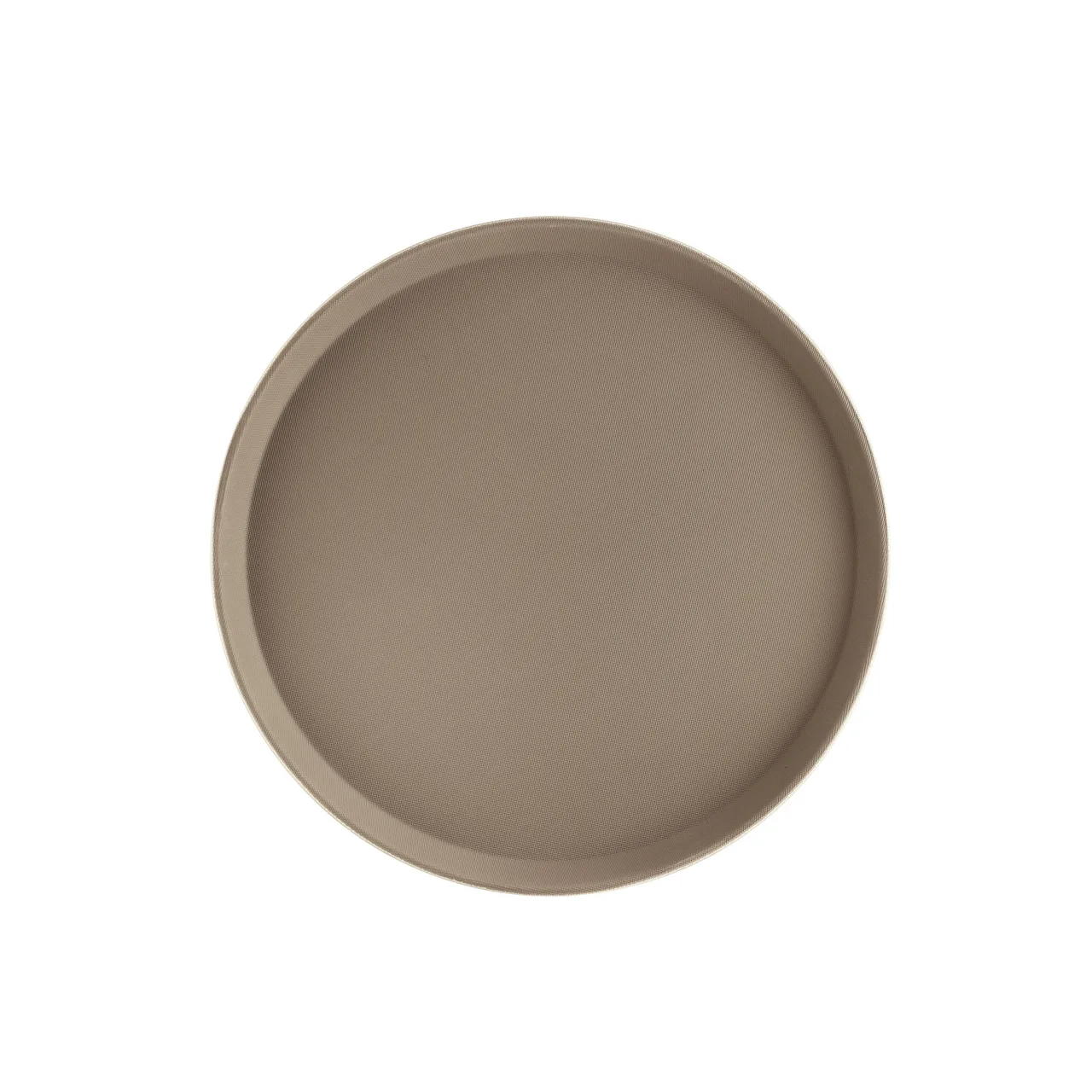 CAC China FGTR-16BN Non‑Slip 16" Round Fiberglass Serving Tray, Brown Stain/Odor Resistant - NSF