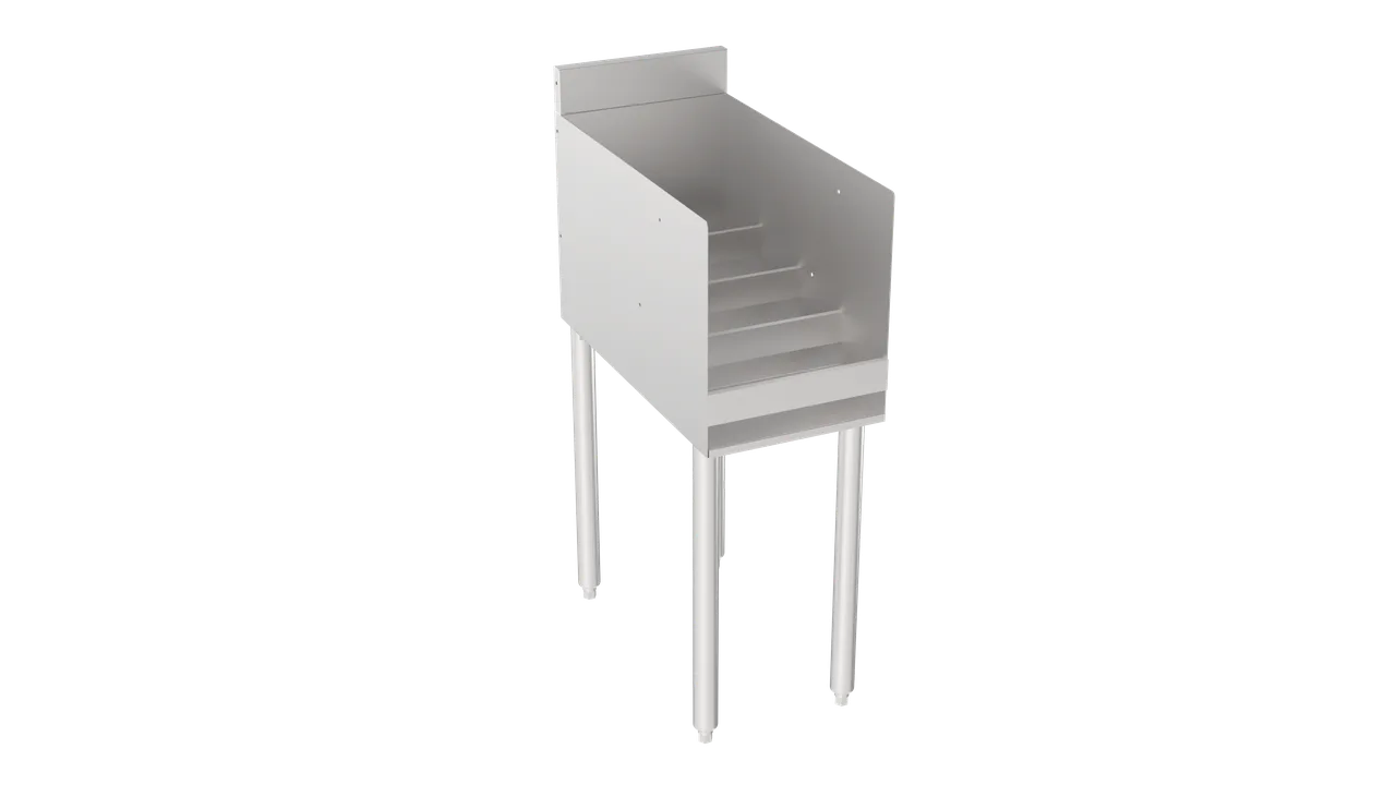 Krowne 18-12RD Silver Series 4-Step Raised Liquor Display, 12" W X 22.5" D