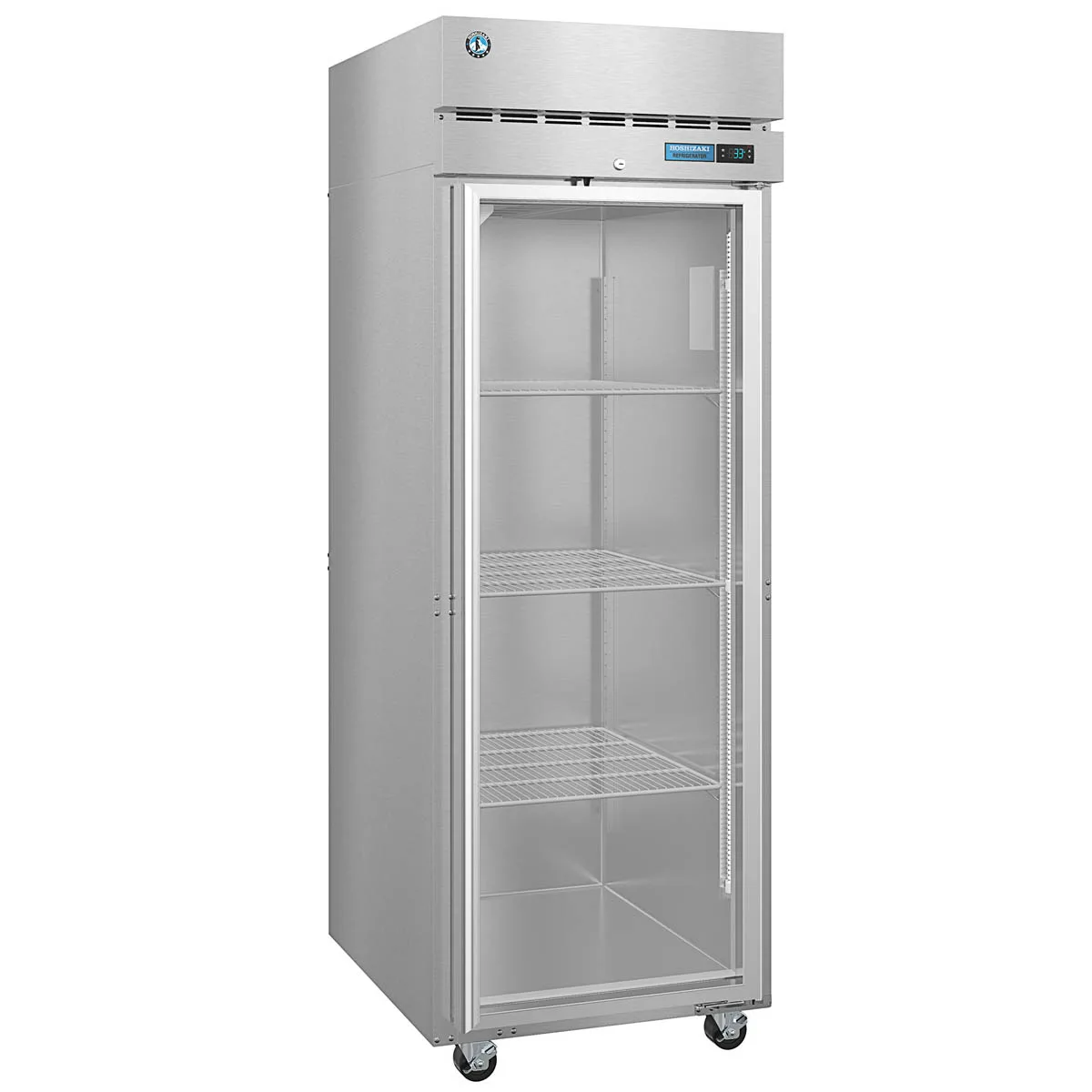 Hoshizaki R1A-FG 27" 1-Section Reach-In Refrigerator w/ Glass Door, Top Mounted, Stainless Steel, 23 cu. ft.
