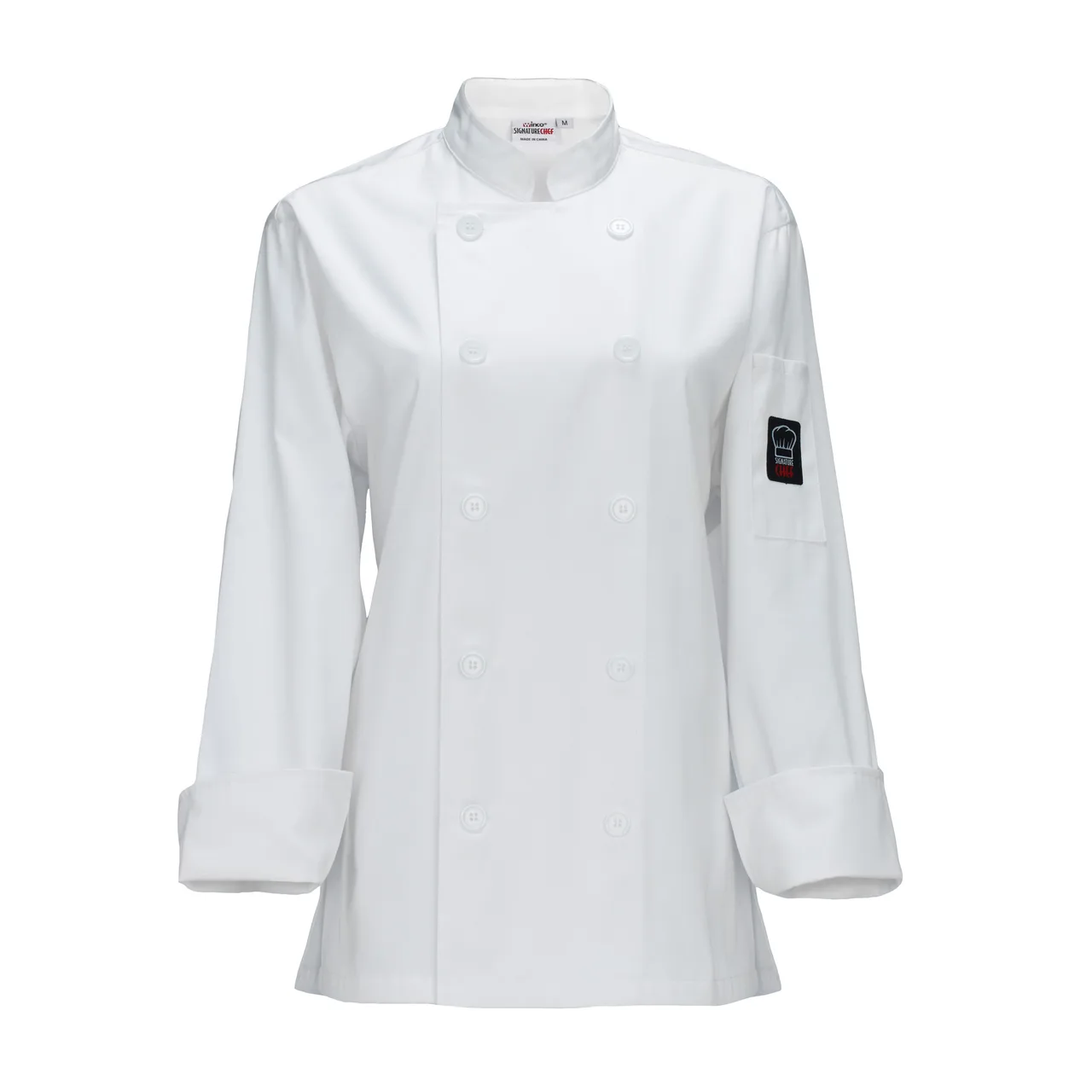 Winco UNF-7WM Beacon Women'S Chef Jacket, Tapered Fit, Double Breasted, white, medium