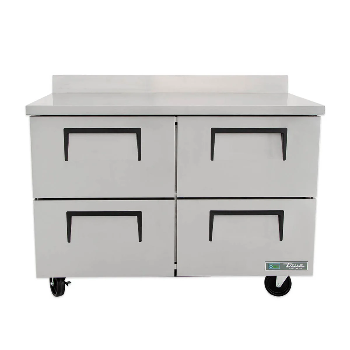 True TWT-48D-4-HC 48" 2-Section Worktop Refrigerator w/ 4 Drawers, Rear Mounted