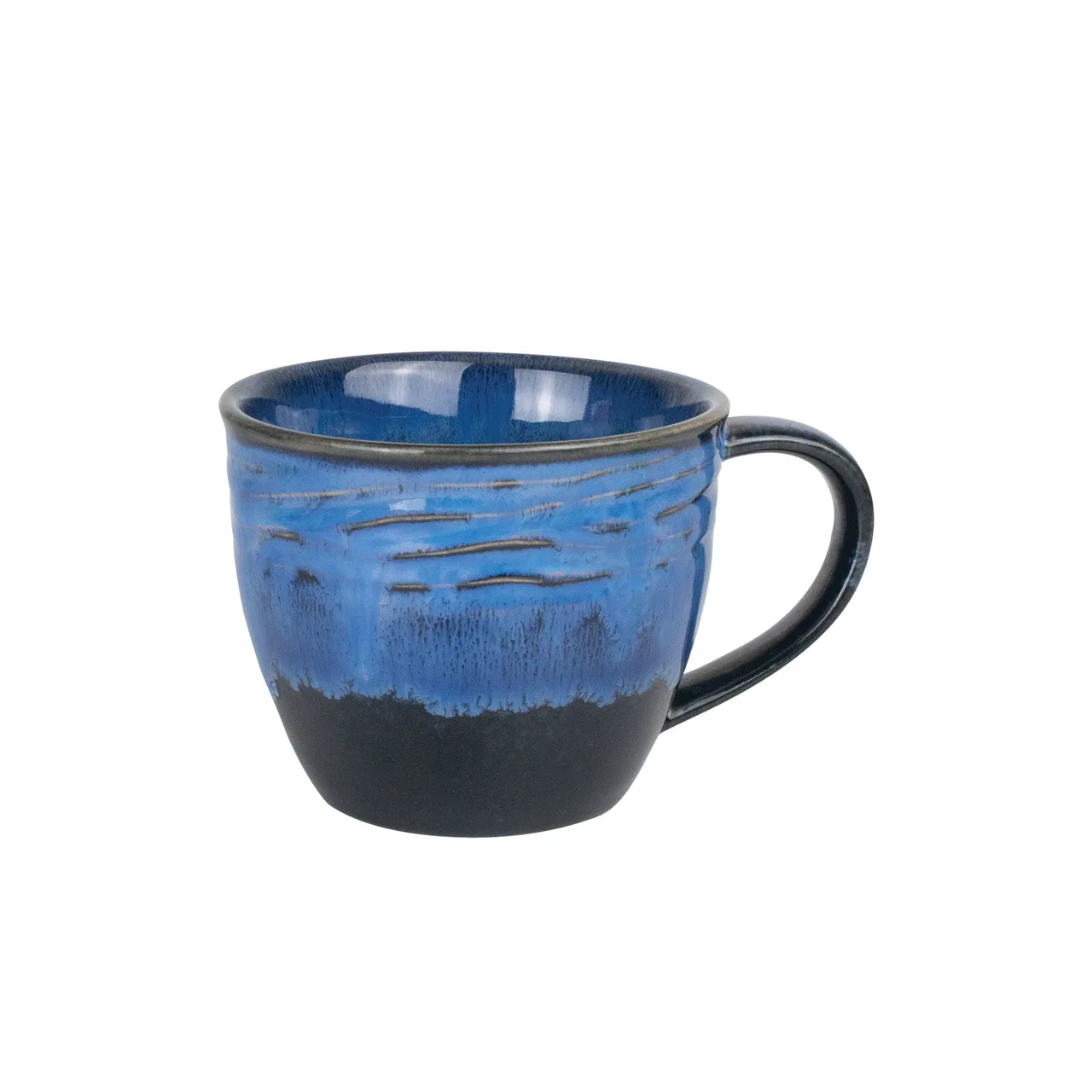 CAC China NEP-1 Neptune Cup, 8 oz (4 ¾") Starry Night Blue/Black China, BPA Free - 1 Dozen