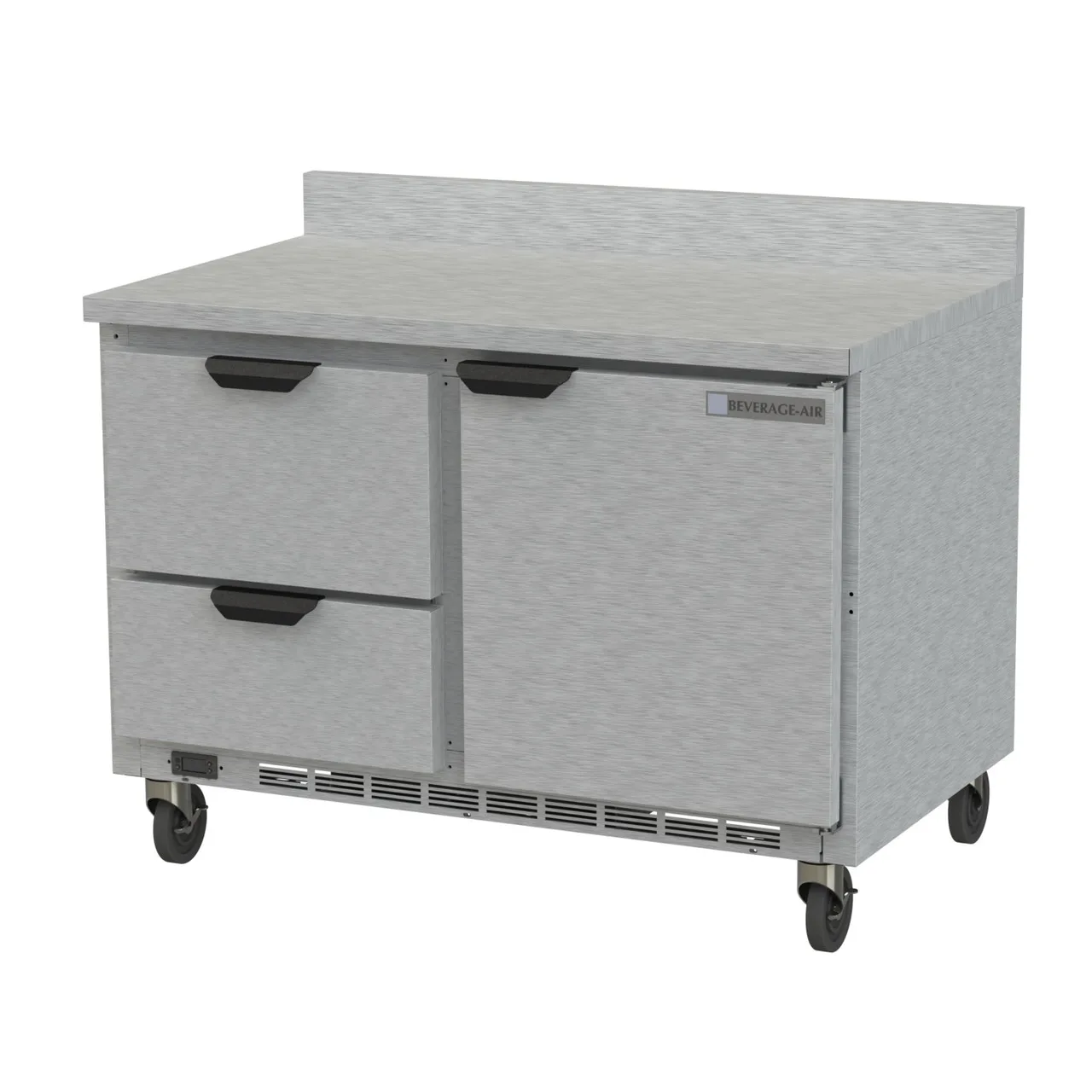 Beverage Air WTRD48AHC-2-FIP 48" 2-Section Worktop Refrigerator w/ 2 Drawers & 1 Door, 11.8 cu. ft.