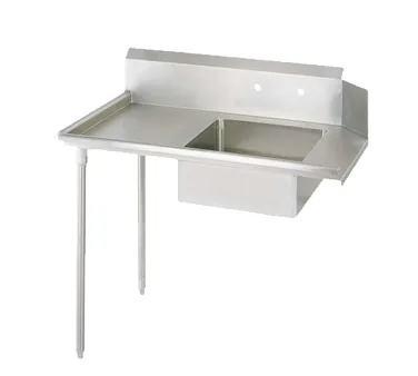 BK Resources BKSDT-36-L 36" Straight Soiled Dishtable w/ Left Table, Pre-Rinse Sink, 10" Backsplash