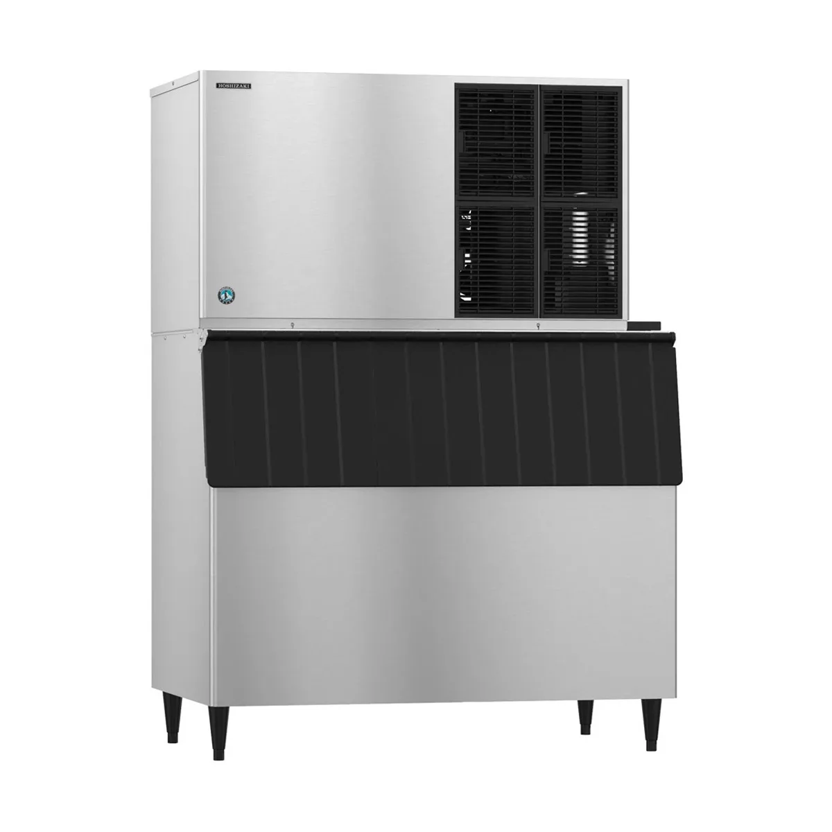 Hoshizaki KM-1601SAJ/B-800SF Air Cooled Crescent 1513 lb Ice Machine with Bin, 800 lb Storage