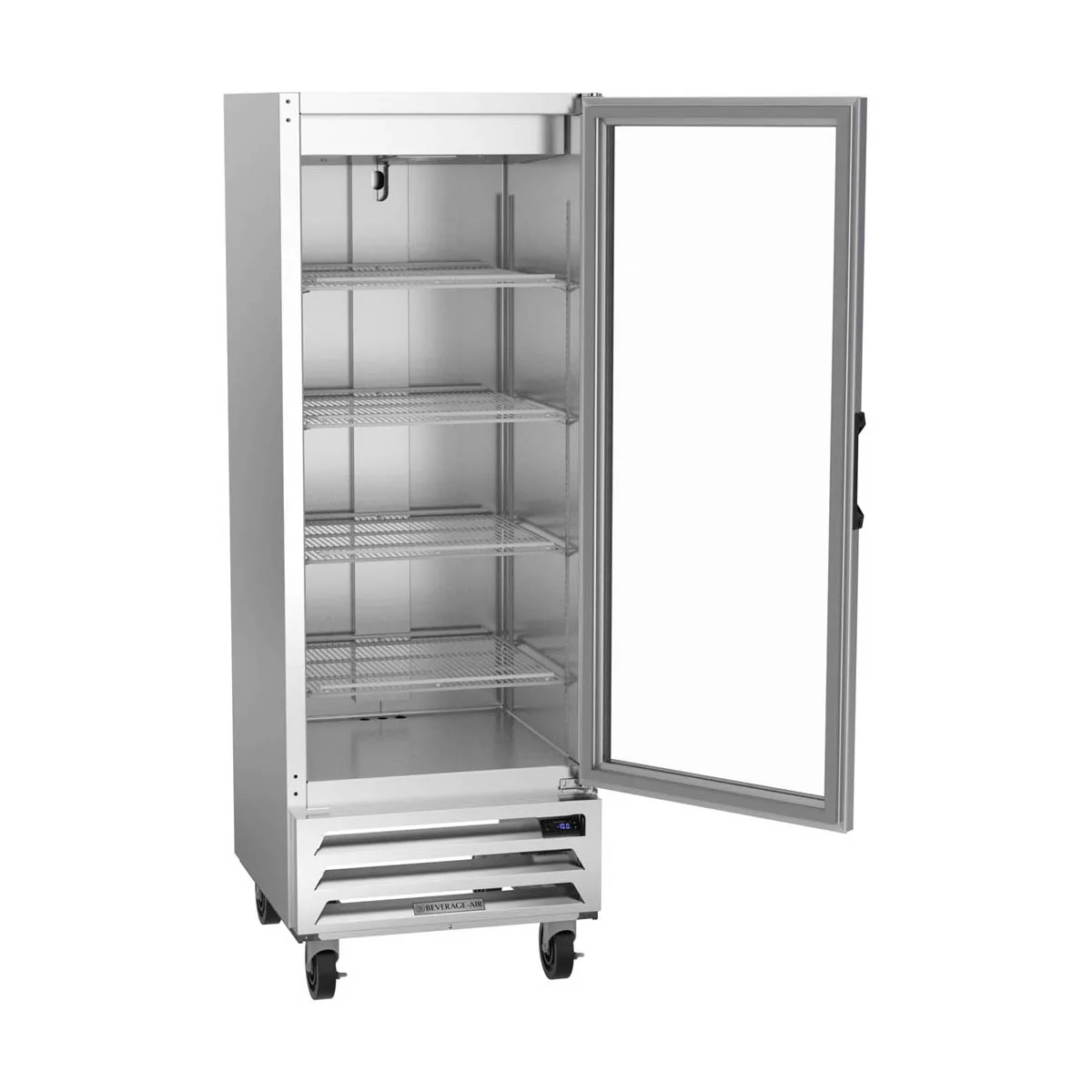 Beverage Air HBF12HC-1-G 24" 1-Glass Door Reach-In Freezer, Bottom Mount, 11.9 cu. ft., Stainless Steel