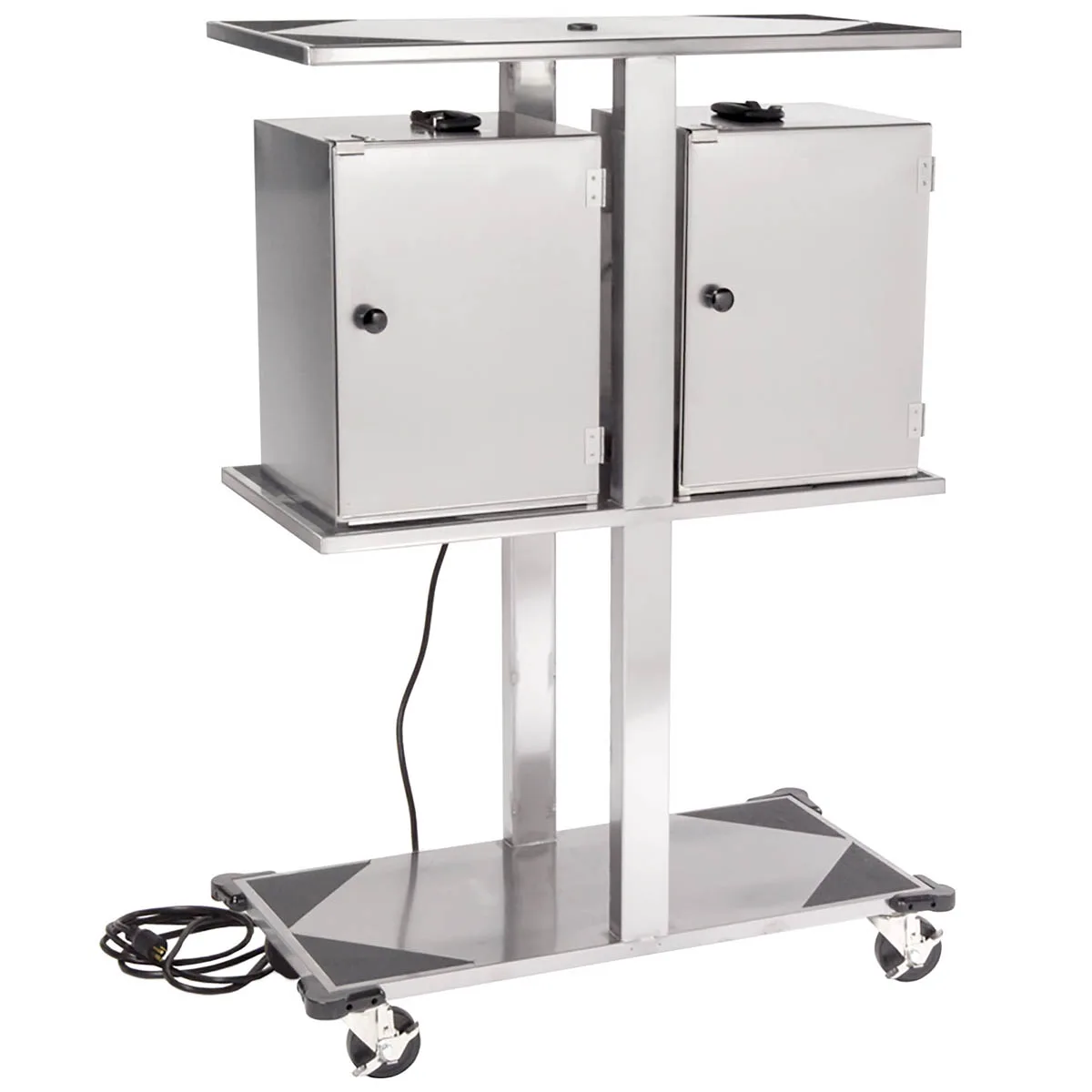 Lakeside 696 Stainless Steel Food Carrier Box Storage Rack w/ 6 Electrical Element Boxes