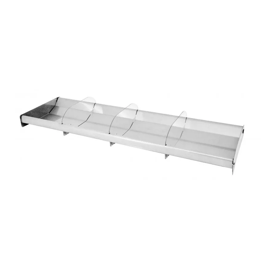 Omcan USA 44113 Bakery Display Tray, 3 10"x2" Dividers, 18‑Gauge 304 Stainless Steel