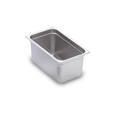 Omcan USA 80274 Stainless Steel Steam Table Pan, 1/4 Size, 10-5/16" x 6-5/16" x 6" Deep, Solid, NSF