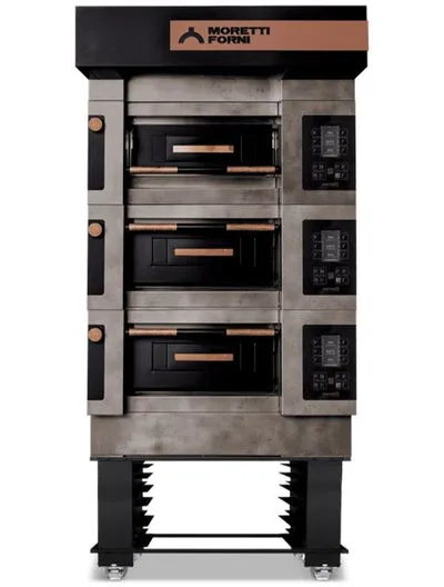 Moretti Forni ICON S50E3 18" Electric Pizza Deck Oven, 3-Decks, Refractory Stone