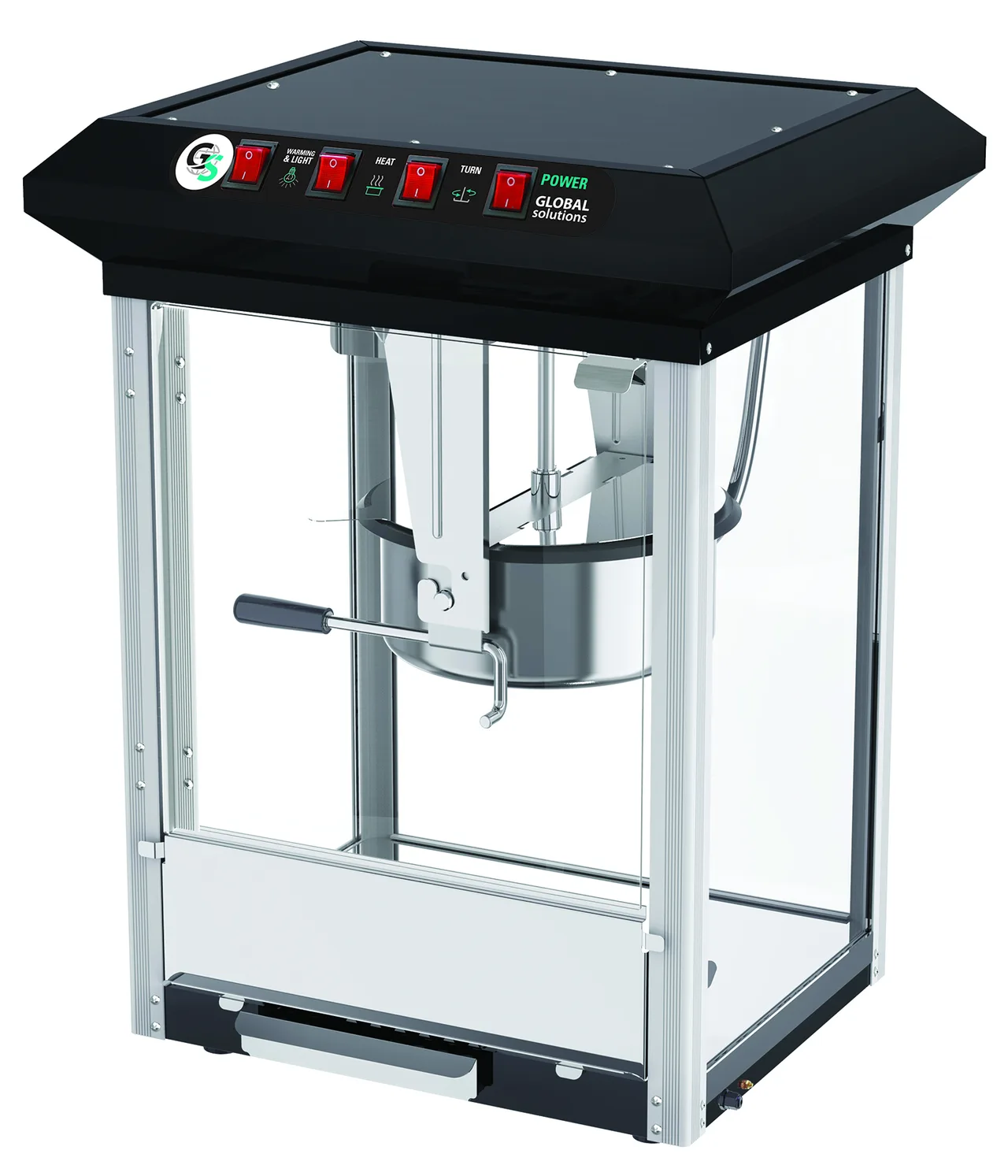 Global Solutions by Nemco GS1735 Popcorn Popper, 6 Oz. Capacity