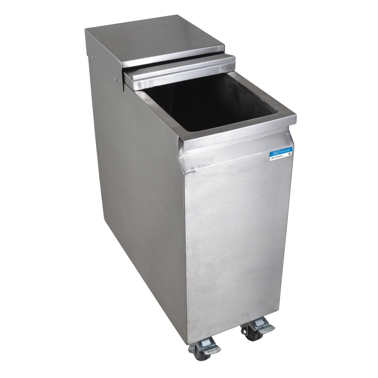 BK Resources BK-MIB-2411 Mobile Ice Bin w/ Sliding Lid, 53 Lbs. Capacity, Removable Bottom Tray