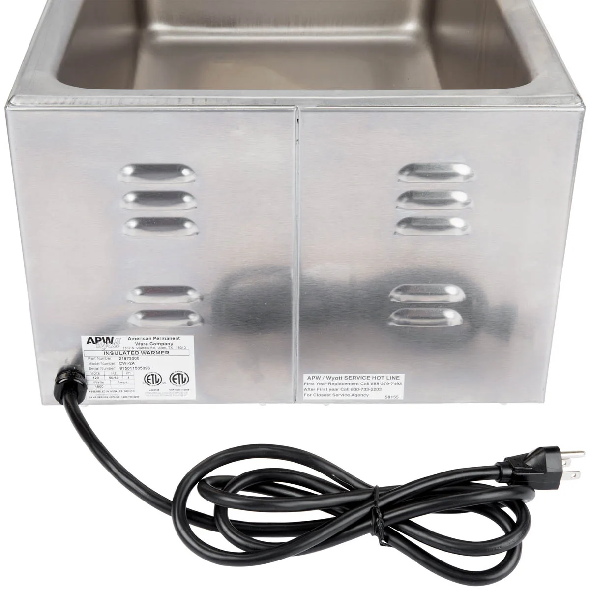 APW Wyott CW-2AI 14" X*PERT 22 Quart Countertop Food Warmer/Rethermalizer