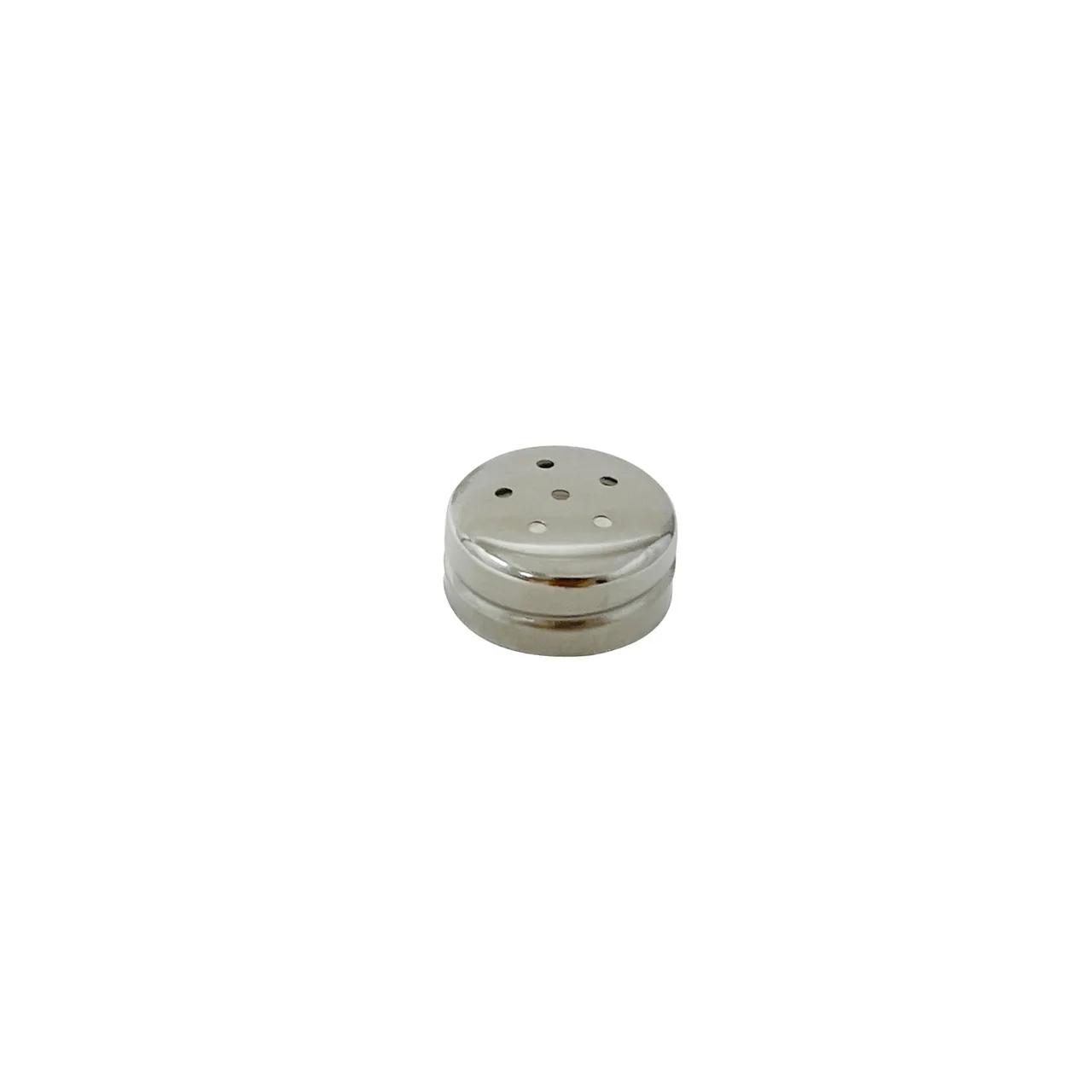 CAC China G4PS-1M Salt Pepper Shaker, 1 oz Glass with Steel Mushroom Top, Paneled - 1 Dozen
