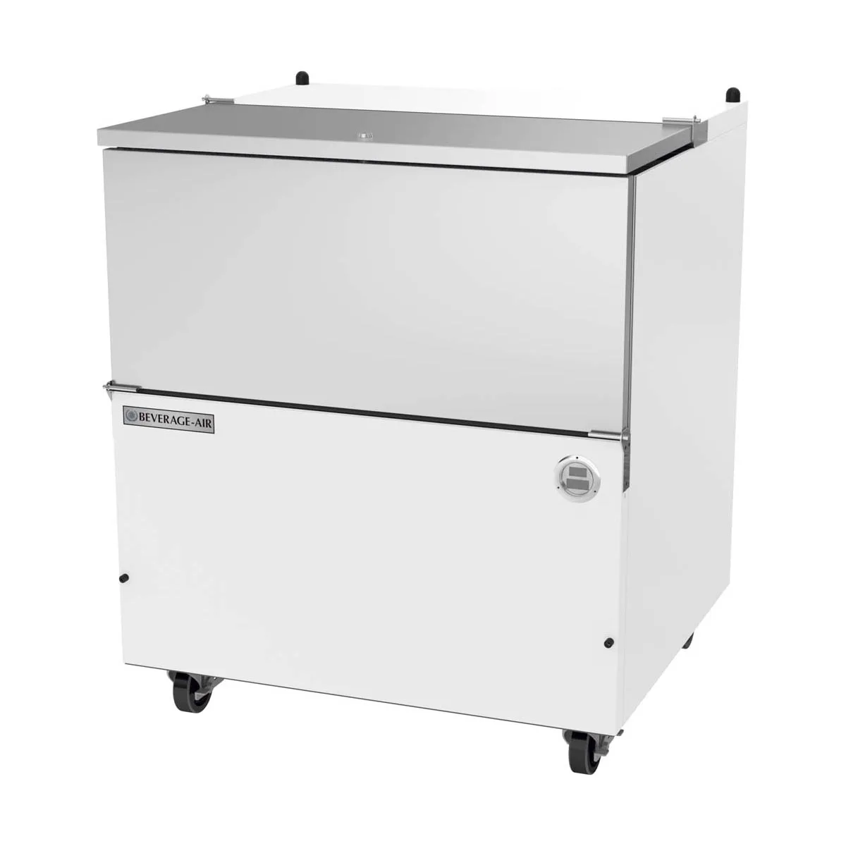 Beverage Air SM34HC-W 34" Single Sided Milk Cooler, Cold Wall, 8 Crates Capacity