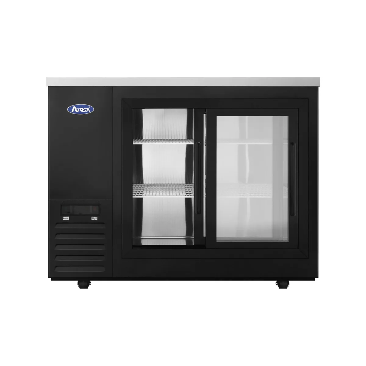 Atosa USA SBB48SGGRAUS2 48" Two Section Back Bar Cooler with Glass Door, 11.5 cu. ft.