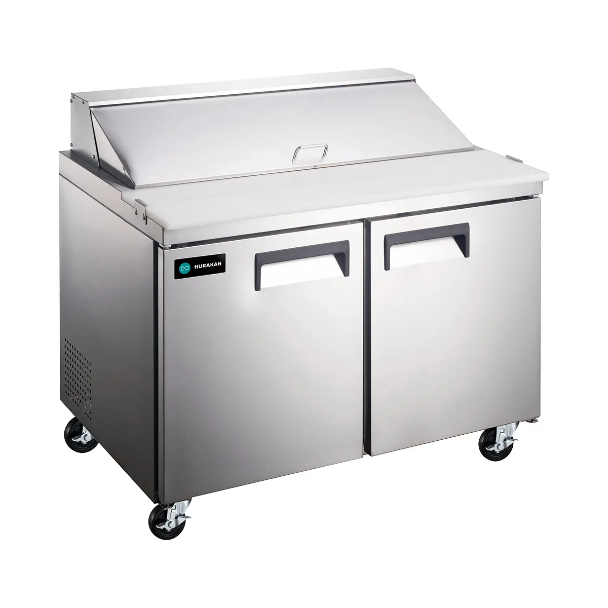 Hurakan HKN-SPT48R2E 46" Sandwich / Salad Prep Table, 2-Door, Fits (12) 1/6 Size Pans
