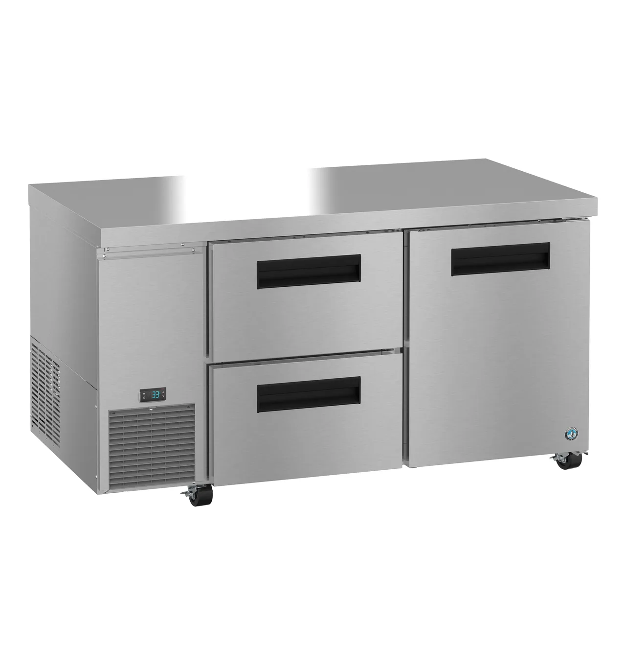 Hoshizaki ULR60B-D2 60" 1-Door 2-Drawer Undercounter Refrigerator, Stainless Steel, 17 cu. ft.