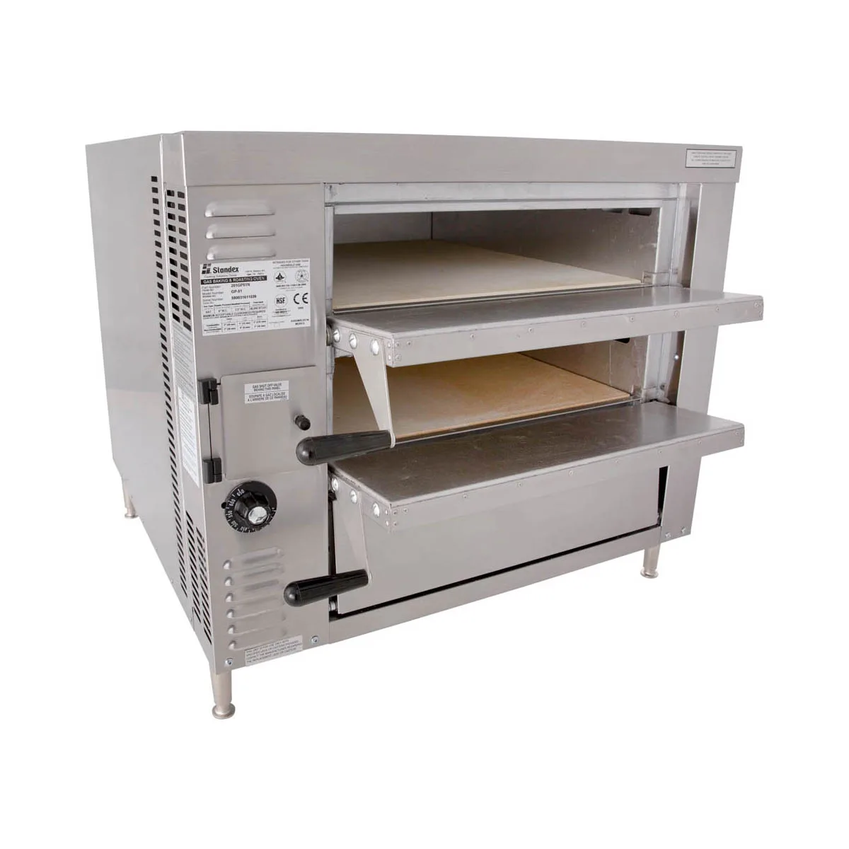 Bakers Pride GP51 32" Double Deck Gas Countertop Pizza Oven w/ 40,000 BTU, Stackable