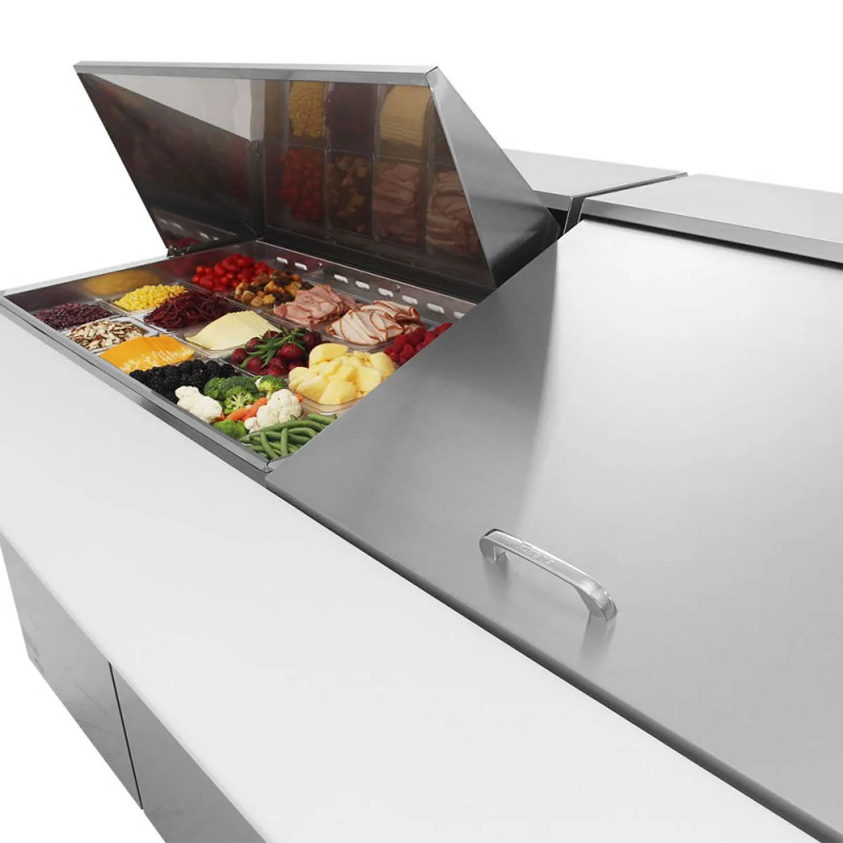 Turbo Air MST-72-30-N 72" Mega Top Sandwich/Salad Prep Table w/ 3 Doors, 30 Pans