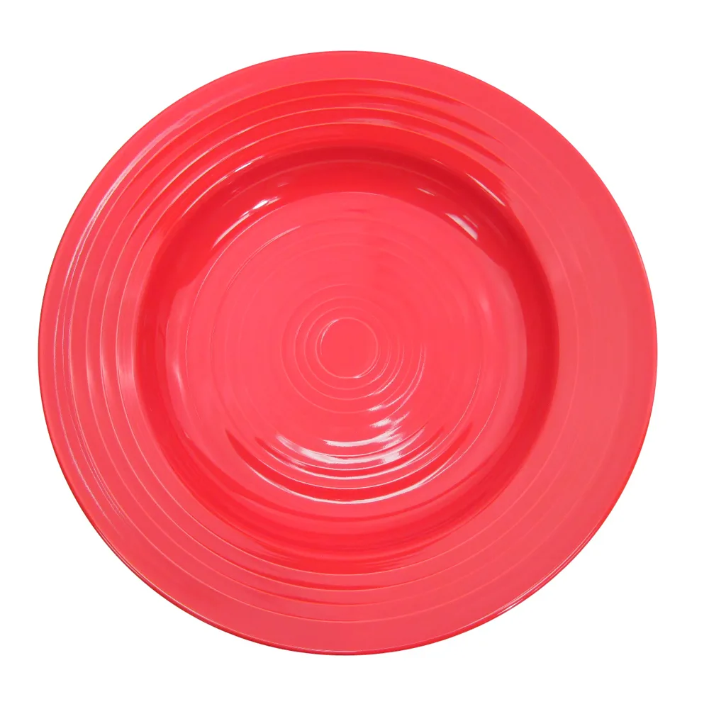 CAC China TG-120-R - Red Porcelain 12" Pasta Bowl, 22 oz, 12" Dia x 1-7/8" H, Safe - 1 Dozen