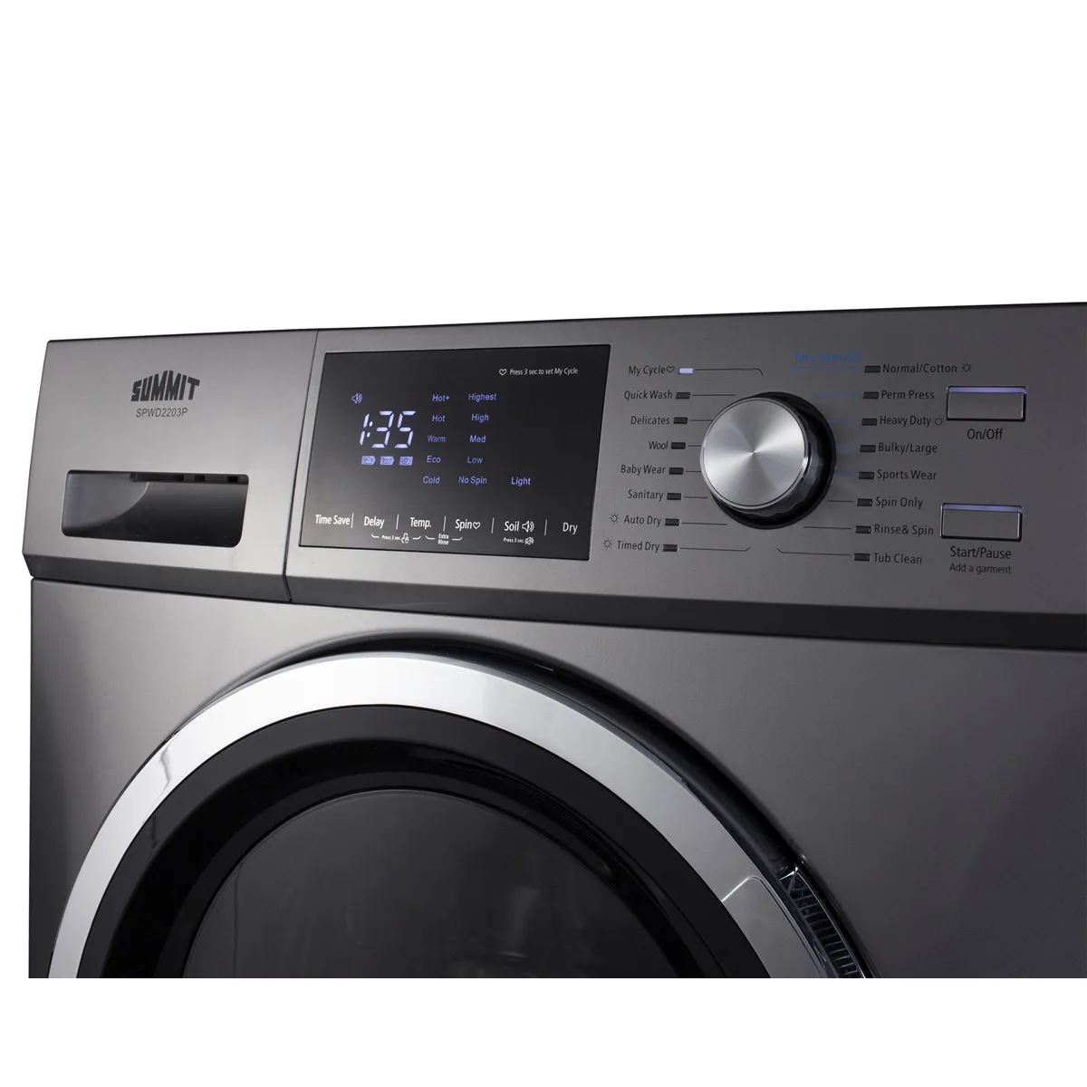 Summit SPWD2203P 24" Washer/Dryer Combo, front-opening, non-vented, 2.7 cu. ft.