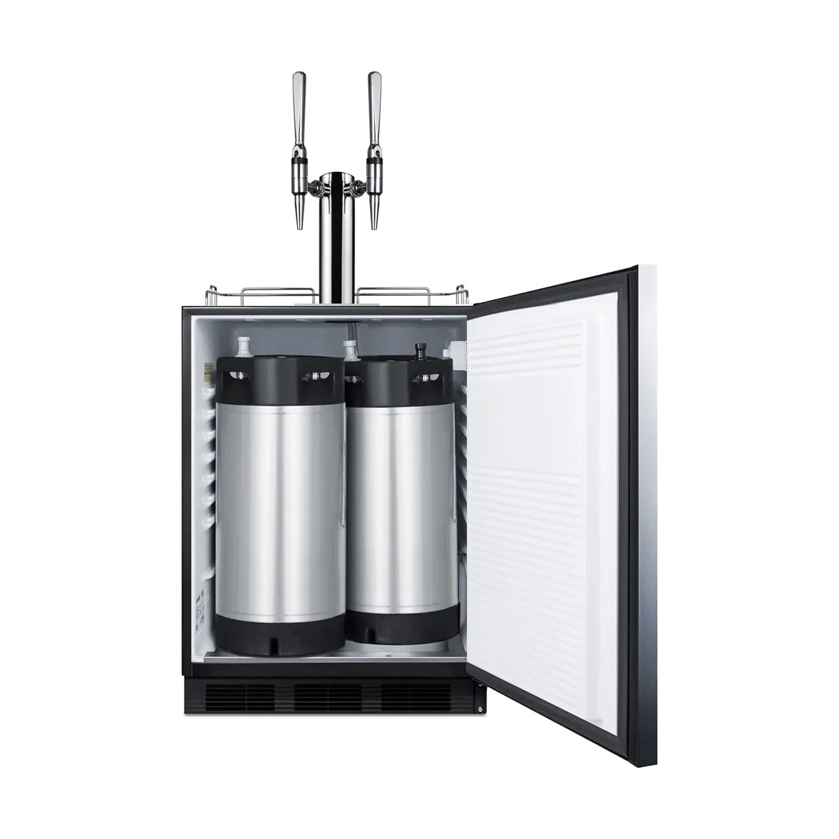 Summit SBC58BLBIADAIFNCFTWIN 24" Nitro Cold Brew Coffee Dispenser, ADA /  5.5 cu. ft. - 115V