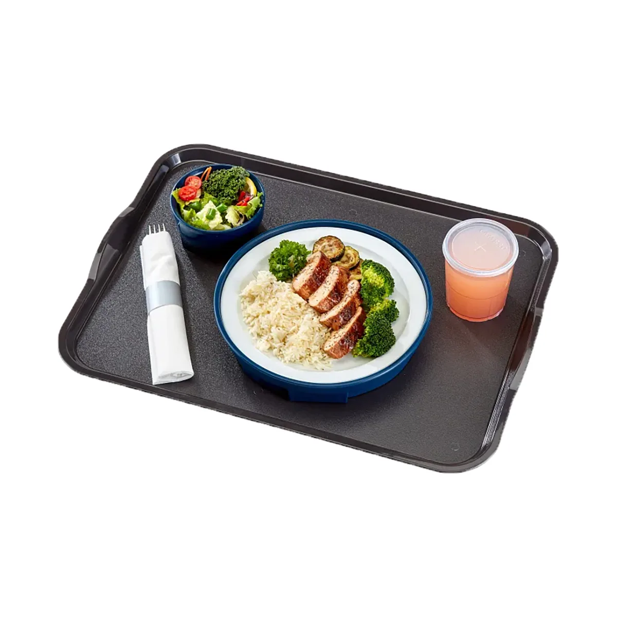 Cambro 1520CWH110 Tray, 15" x 20" Black Polycarbonate, NSF, Stacking Lugs, Dishwasher Safe