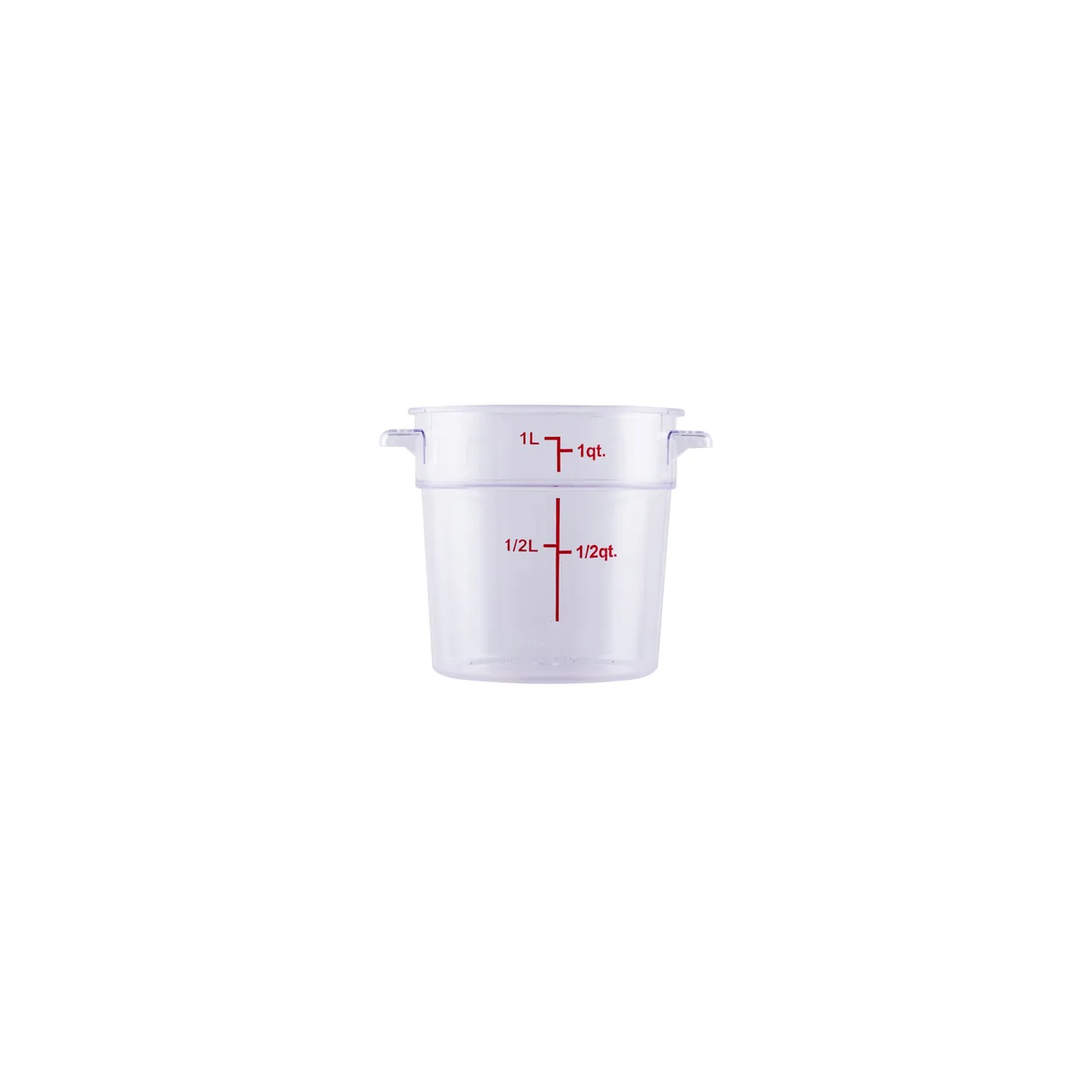 CAC China FS1P-1C Storage Container, 1 Qt., Stackable, Polycarbonate, Dishwasher & Freezer Safe