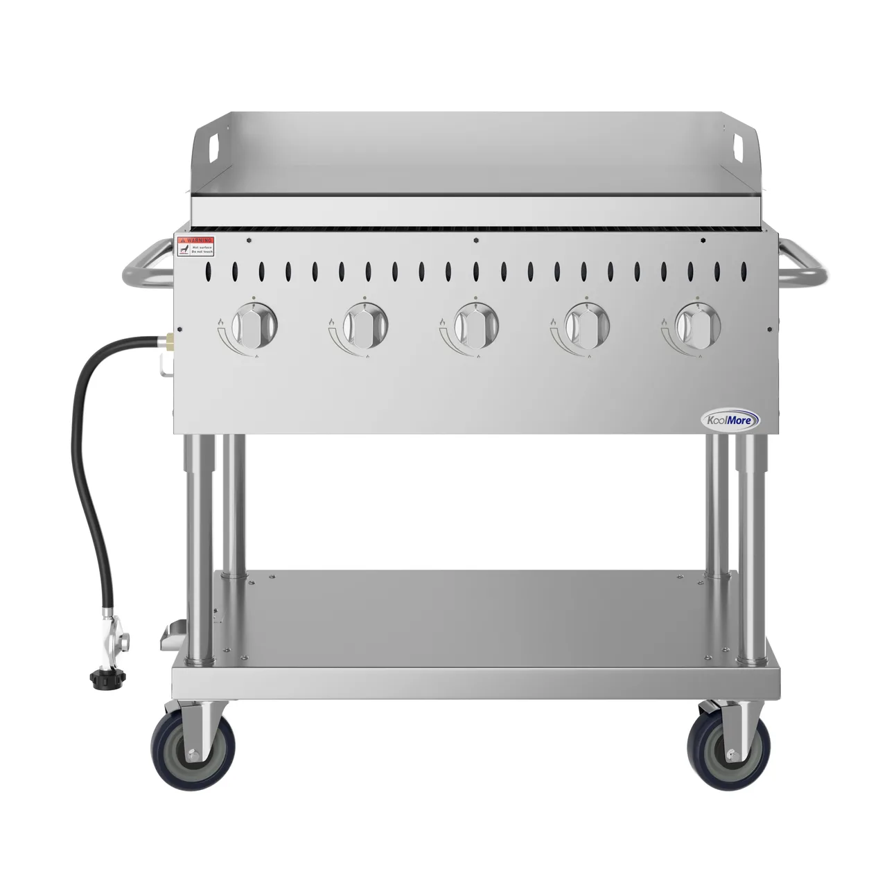 Koolmore CGKIT3-36G Commercial LP Gas Outdoor Grill w/ 5 Burners, Griddle, 80.000 BTU