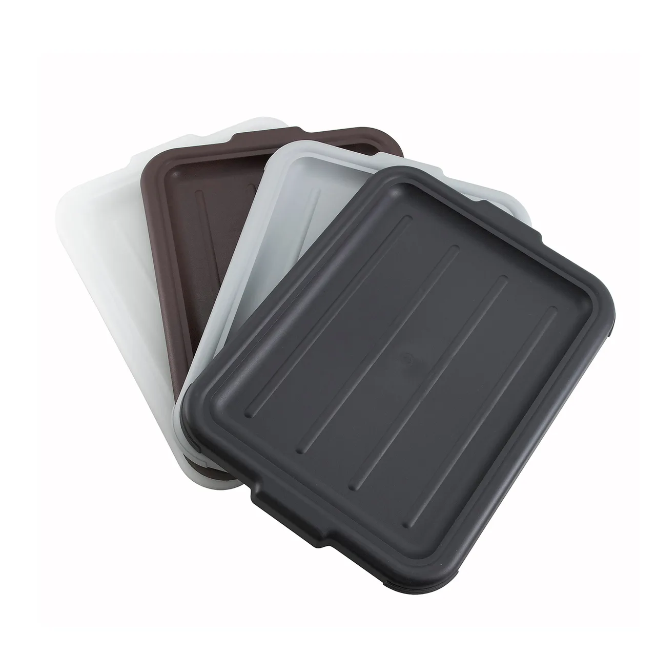 Winco PL-57C Gray Polypropylene Dish Box Cover
