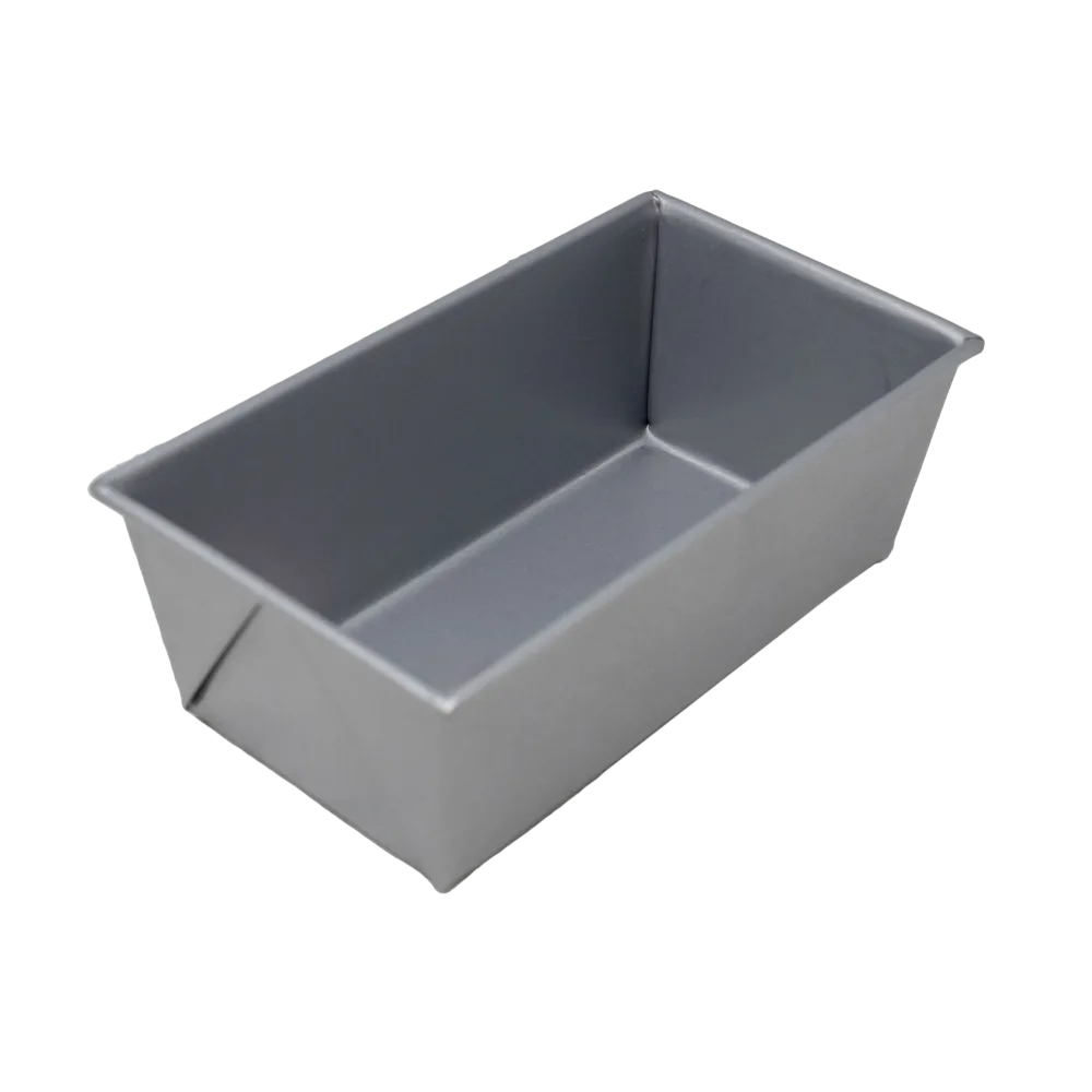 Omcan USA 81202 Loaf Pan, 3/8 Lb, 5-5/8" x 3-1/8" x 2-3/16" Deep, Glazed Aluminized Steel