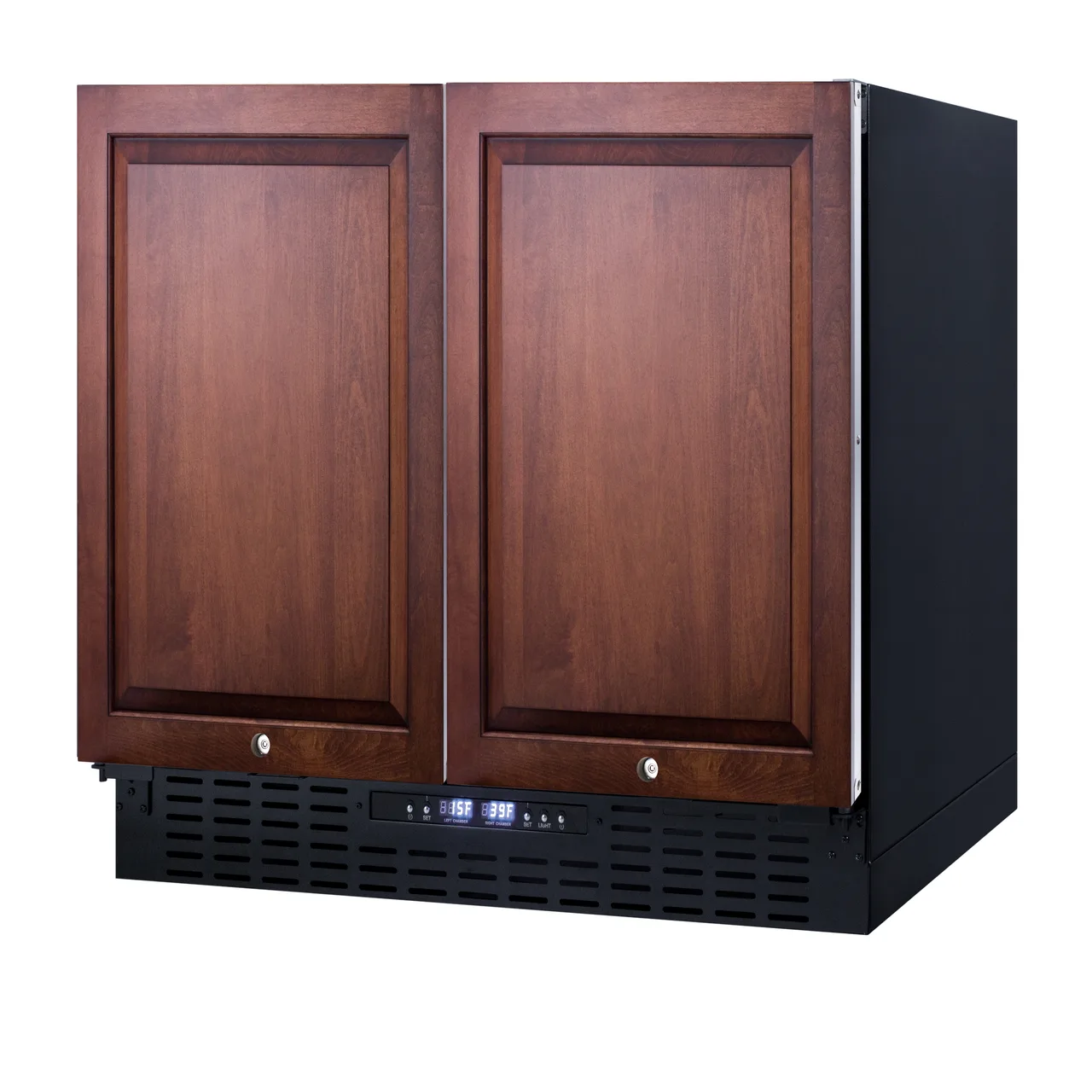 Summit FFRF36IF 36" Built-in or Freestanding Refrigerator Freezer in Black, Panel Ready Doors, 5.8 cu. ft.
