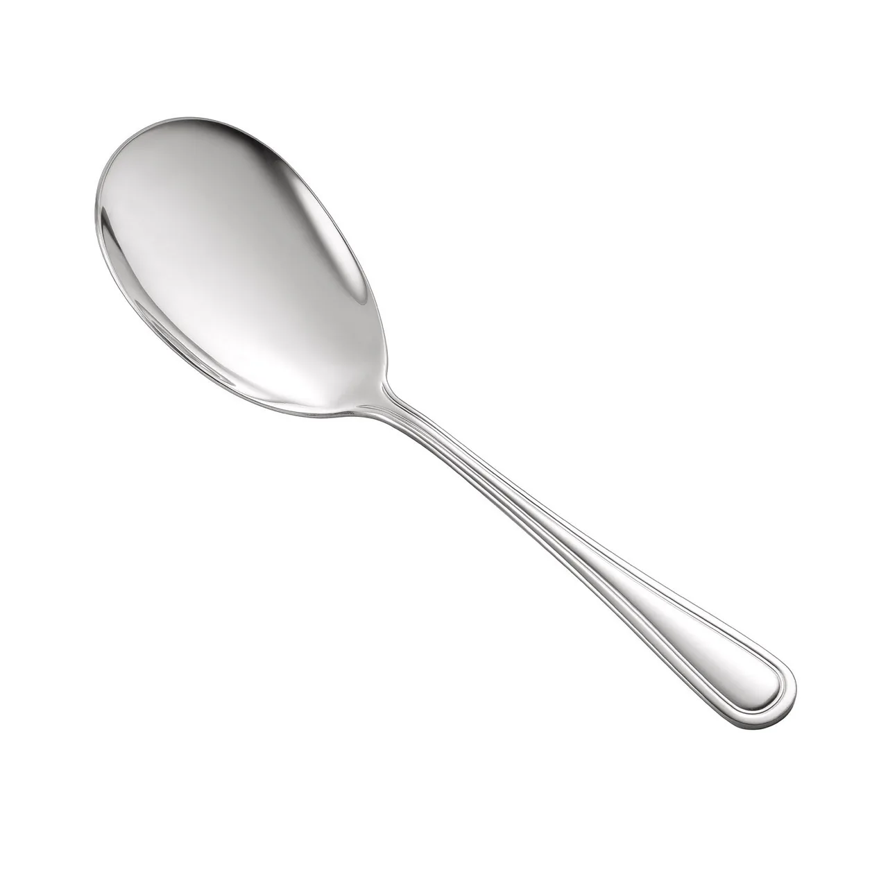CAC China 8002-17 Elite Serving Spoon, 9"L, 18/8 Stainless Steel, Weighty Handle - 1 Dozen