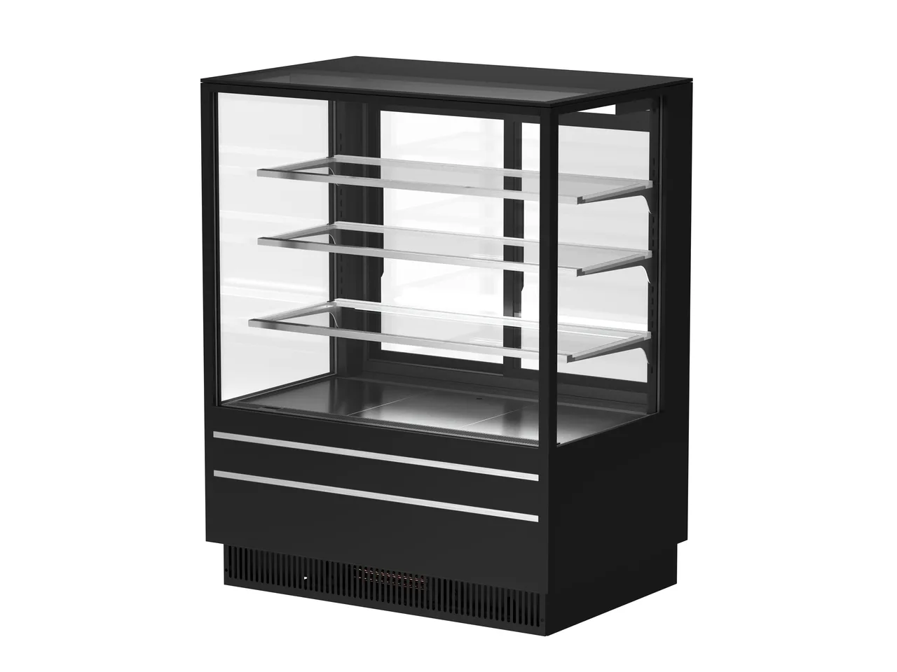 Turbo Air TCGB-48UF-4S-W(B)-N-PB Refrigerated Bakery Case, 24 cu.ft, Stainless Steel, LED Shelves