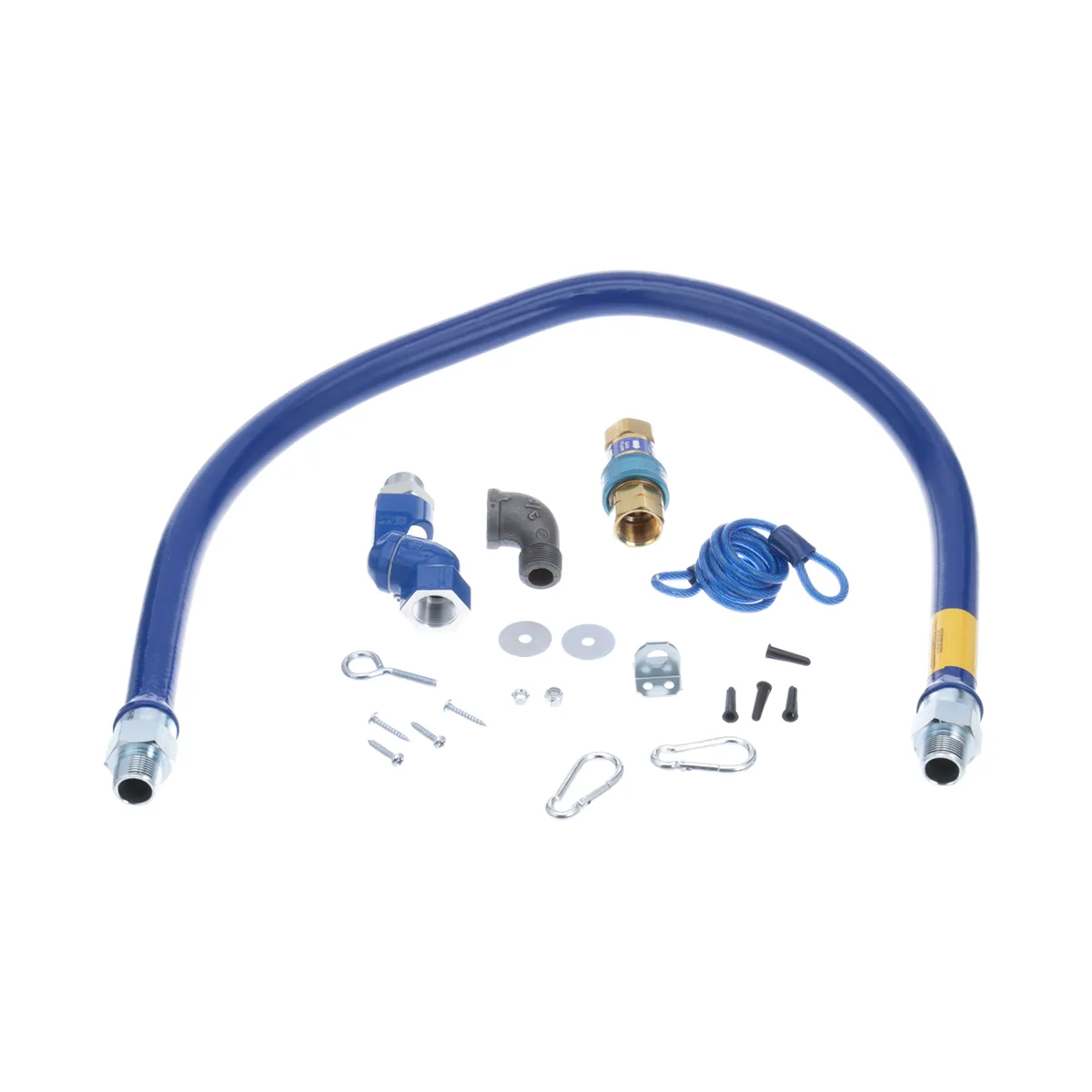 Dormont 1675BPQSR48 SnapFast 36" Gas Connector Kit w/ Swivel MAX, Elbow, Restraining Cable