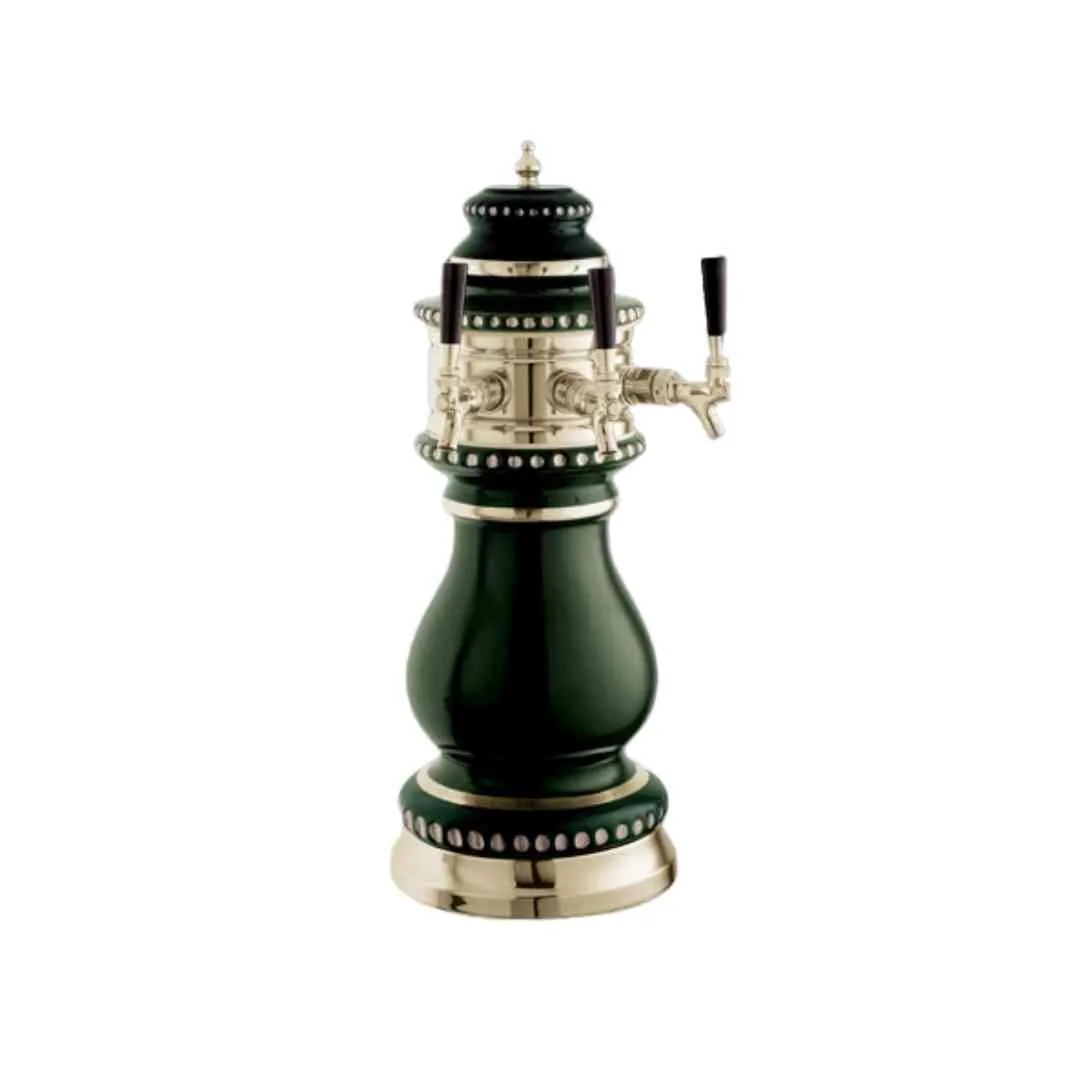 Perlick 4054GR2B Torino Draft Beer Dispensing Tower, 2 Faucets