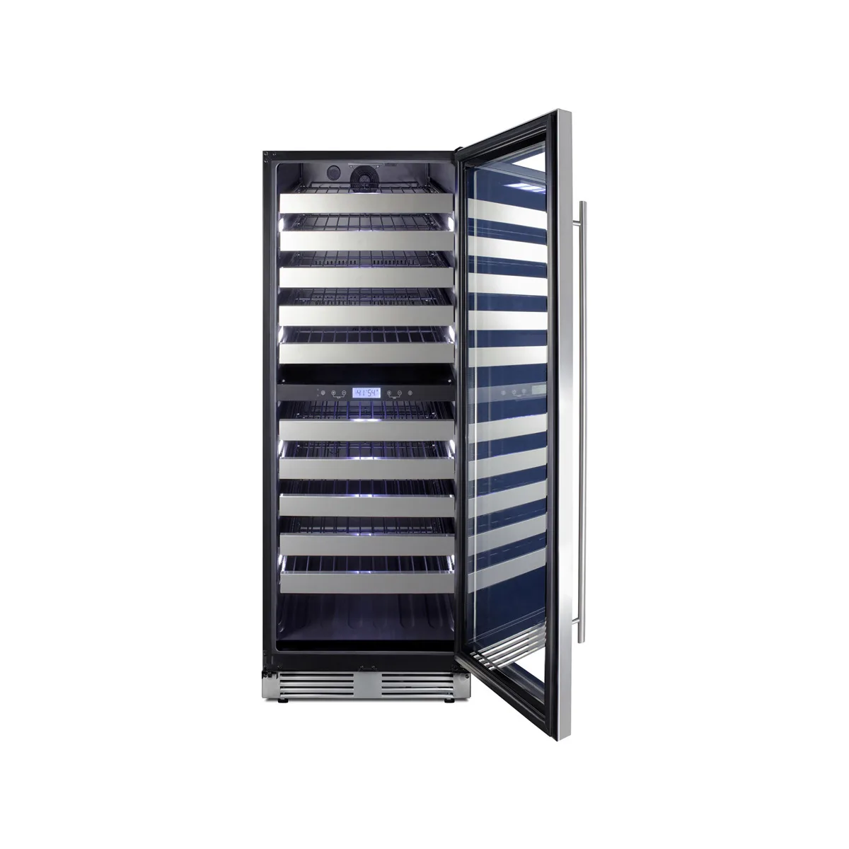 Summit SWCP2116 24" Glass Door Wine Refrigerator, Dual Temperature, 116 Bottles