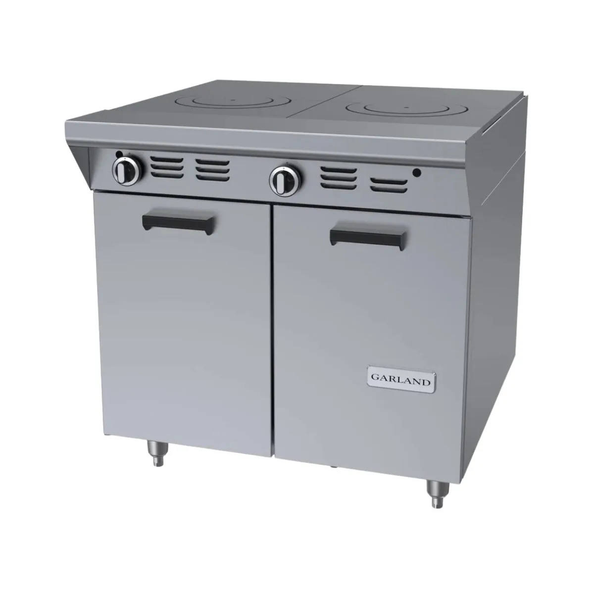 Garland US Range MST45S-E 34" Gas Heavy Duty Range w/ (2) Front Fired Hot Tops, Electric Ignition and Flame Fail, (1) Cabinet Base, 80.000 BTU
