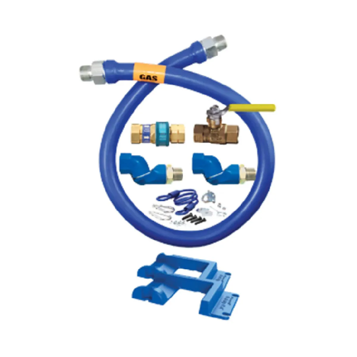 Dormont 16100KIT2S60PS Deluxe SnapFast 60" Gas Connector Kit, Two Swivels, Safety Set, 1" Dia.