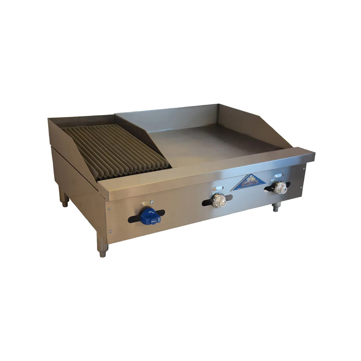 Comstock-Castle FHP36-24T-1RB 36" Countertop Gas Griddle/Charbroiler Combination, 65.000 BTU