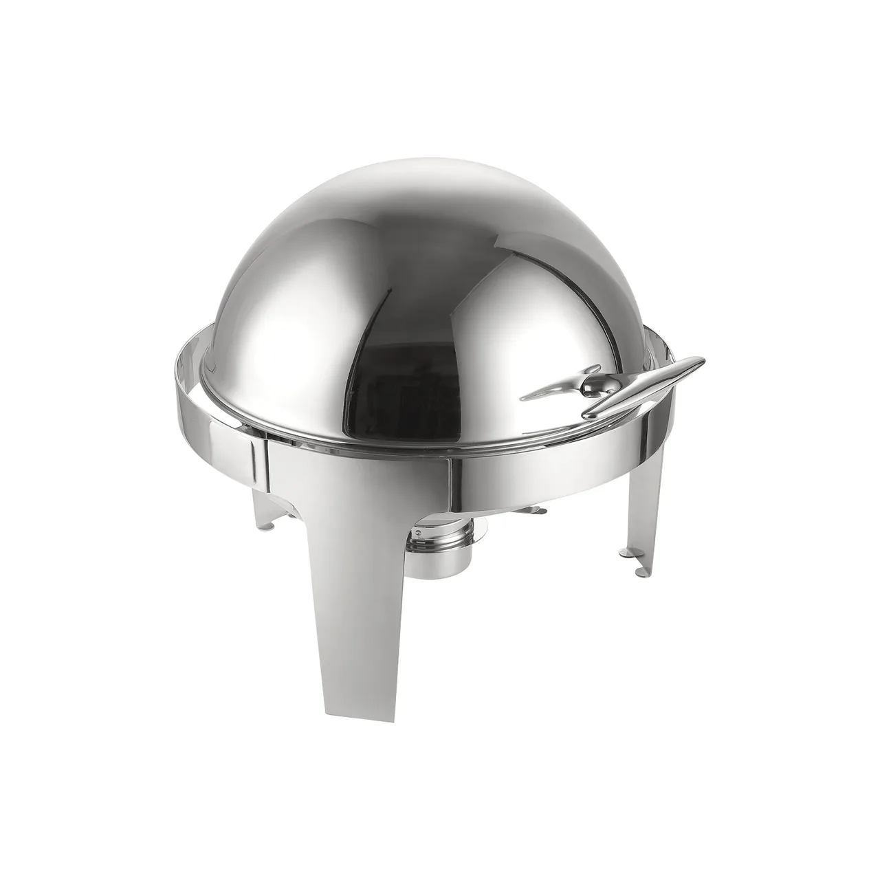 CAC China CAFR-503 Atlantis Chafing Dish, 6 qt., Round, Stainless Steel - Set
