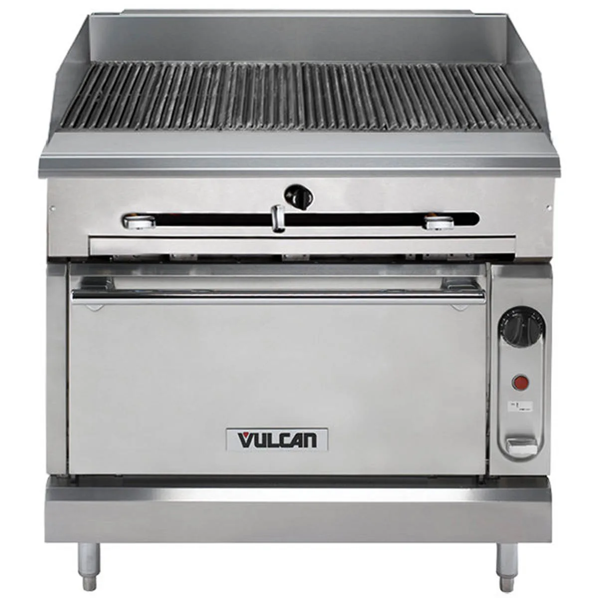 Vulcan VTC36C 36" Gas Heavy Duty Range w/ 36" Full Infrared Charbroiler, (1) Convection Oven, 98.000 BTU