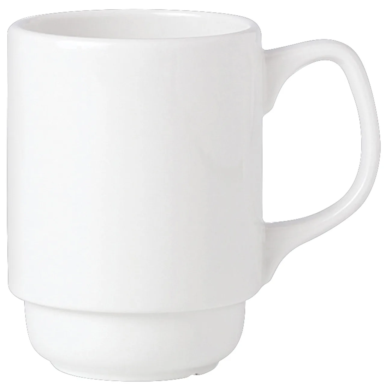 Steelite 11010403 Stacking Mug, 9.0 Oz, 4.0" x 3.75" Ceramic, Dishwasher Safe, Oven 530°F - 36/Case
